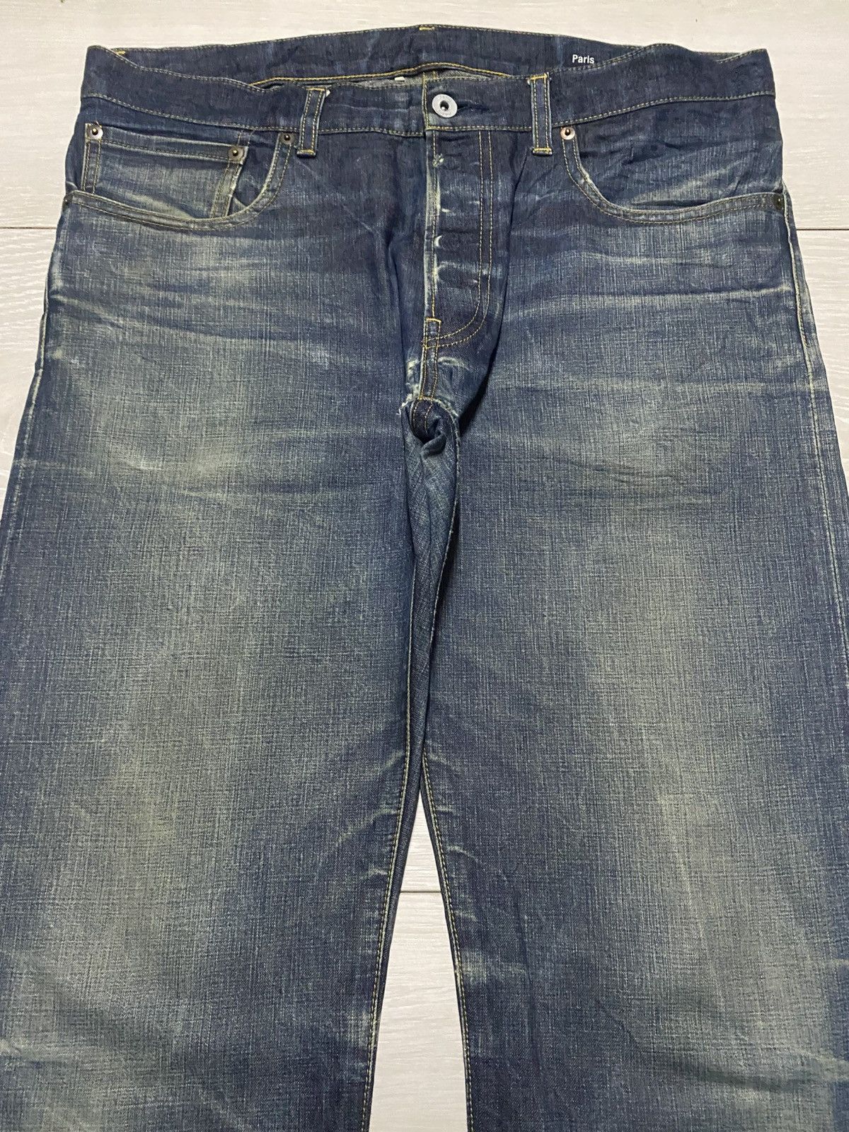 Japanese Brand Vintage Japan Brand Lideal Mud Wash Selvedge Slim Fit Jeans Size US 36 / EU 52 - 3 Thumbnail