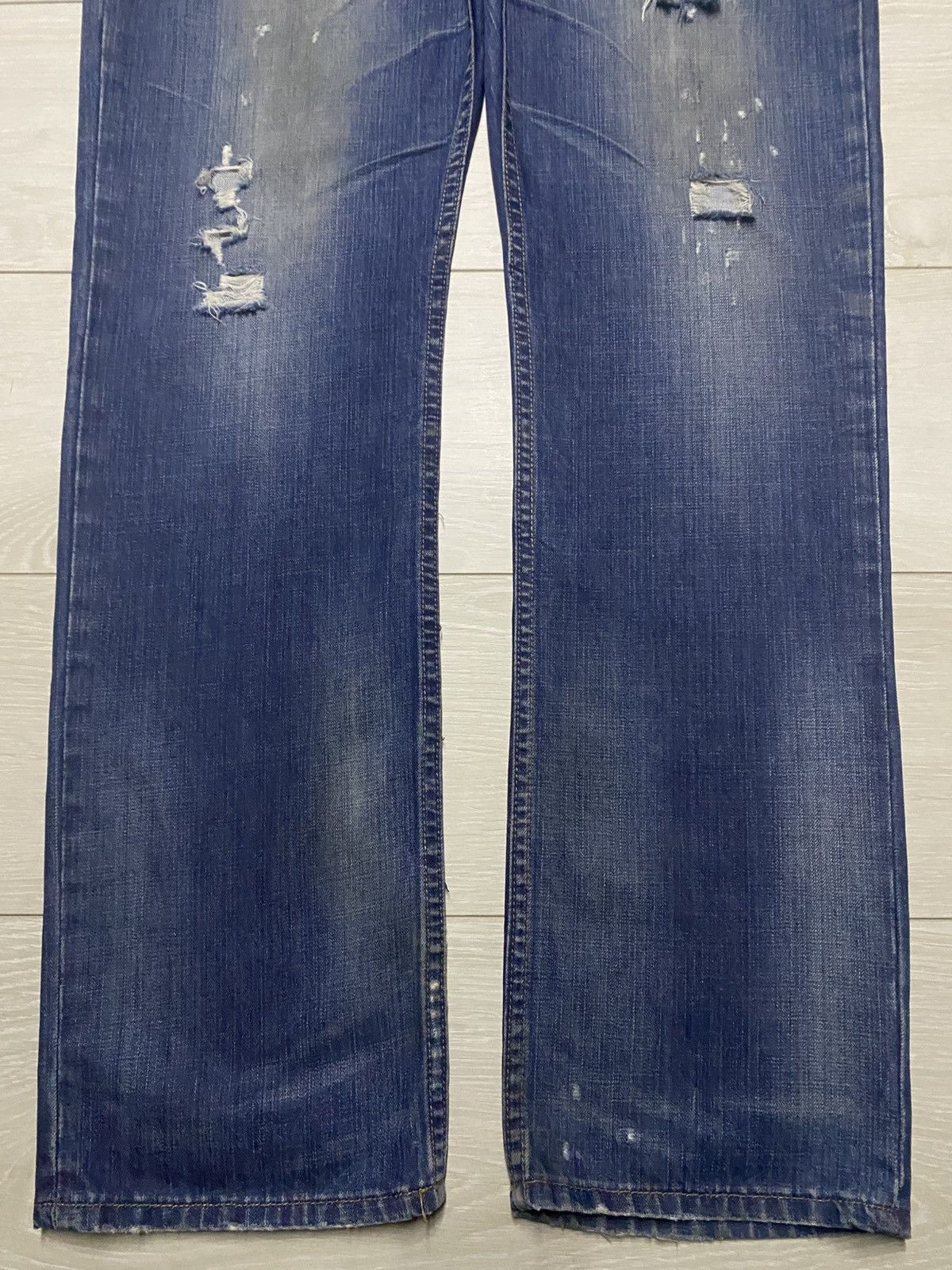 Lee × Vivienne Westwood Vintage Lee Cooper Whisker Faded Wash Distressed Jeans Size US 38 / EU 54 - 5 Thumbnail