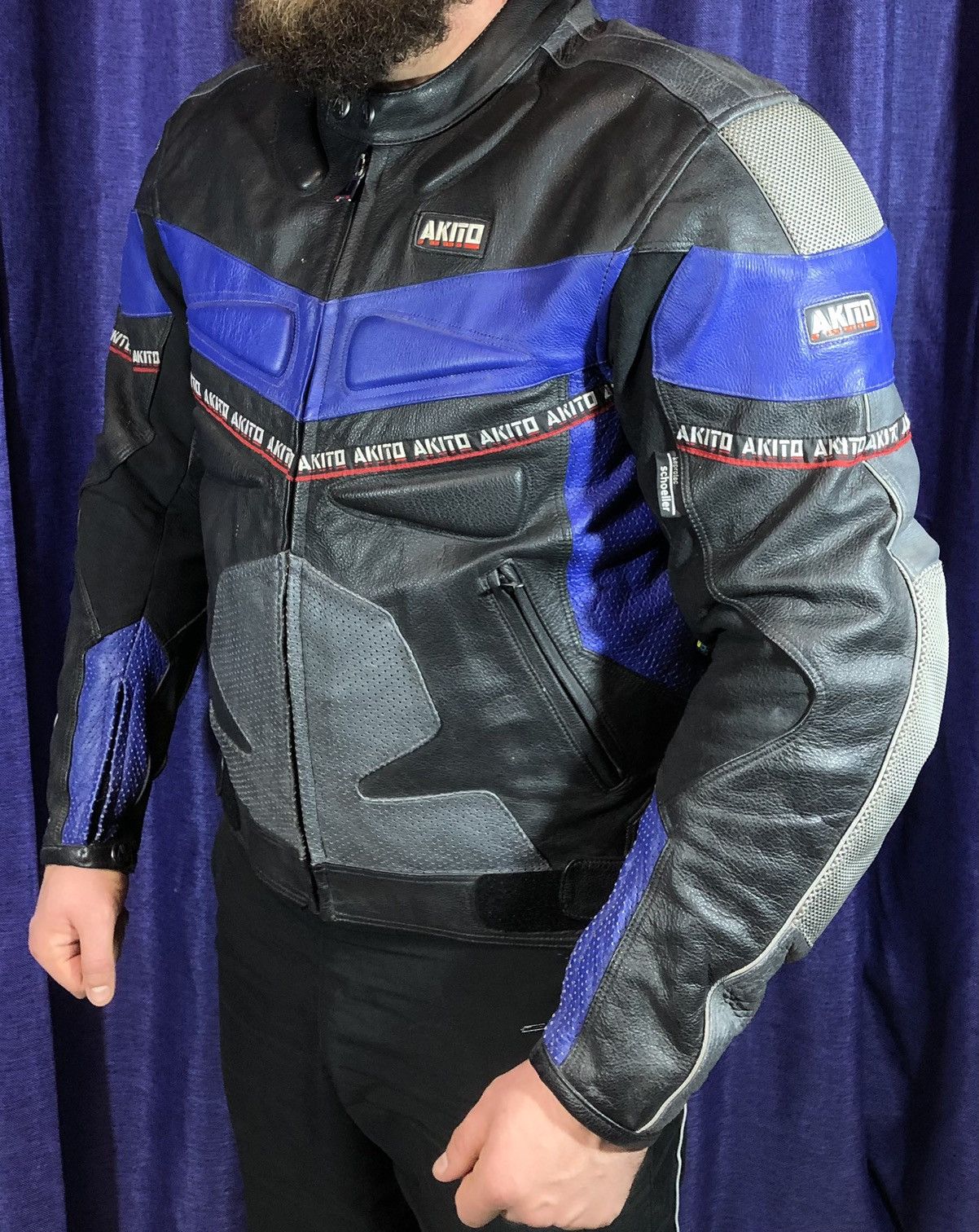 Ferrari × Honda × Yamaha Akito Motorcycle Moto Leather Jacket Racing Size US L / EU 52-54 / 3 - 1 Thumbnail