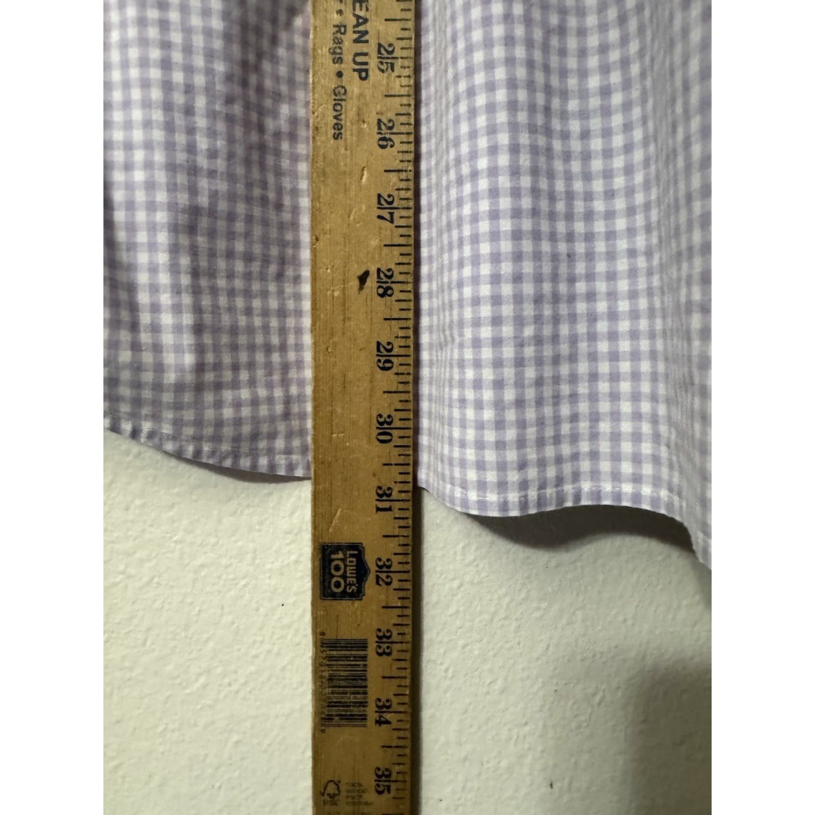 Croft & Barrow Croft & Barrow Shirt Men's XL Purple White Gingham Easy Care Button Up Size US XL / EU 56 / 4 - 4 Thumbnail