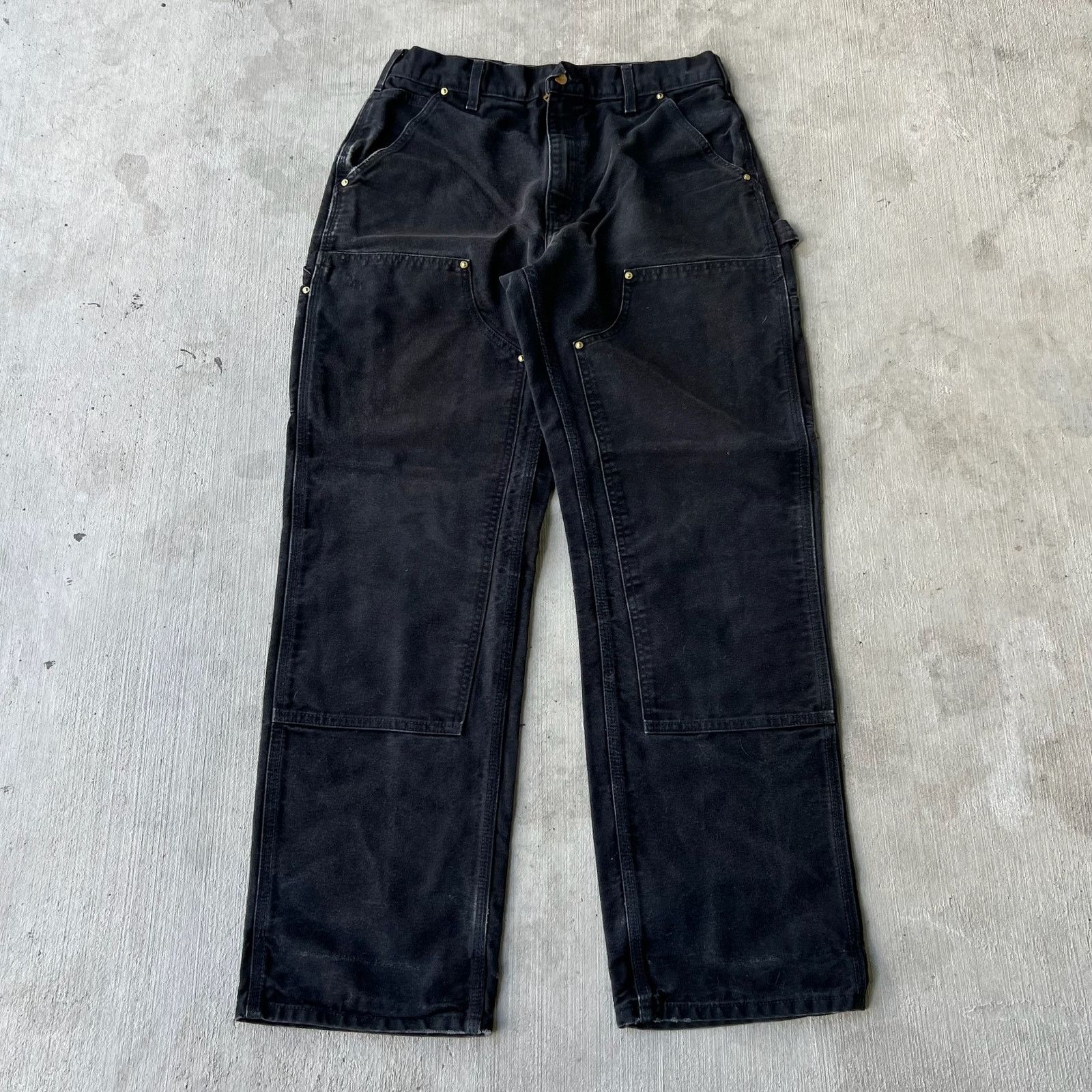 Carhartt × Vintage Carhartt black double knee work wear carpenter pants Size US 31 - 1 Thumbnail