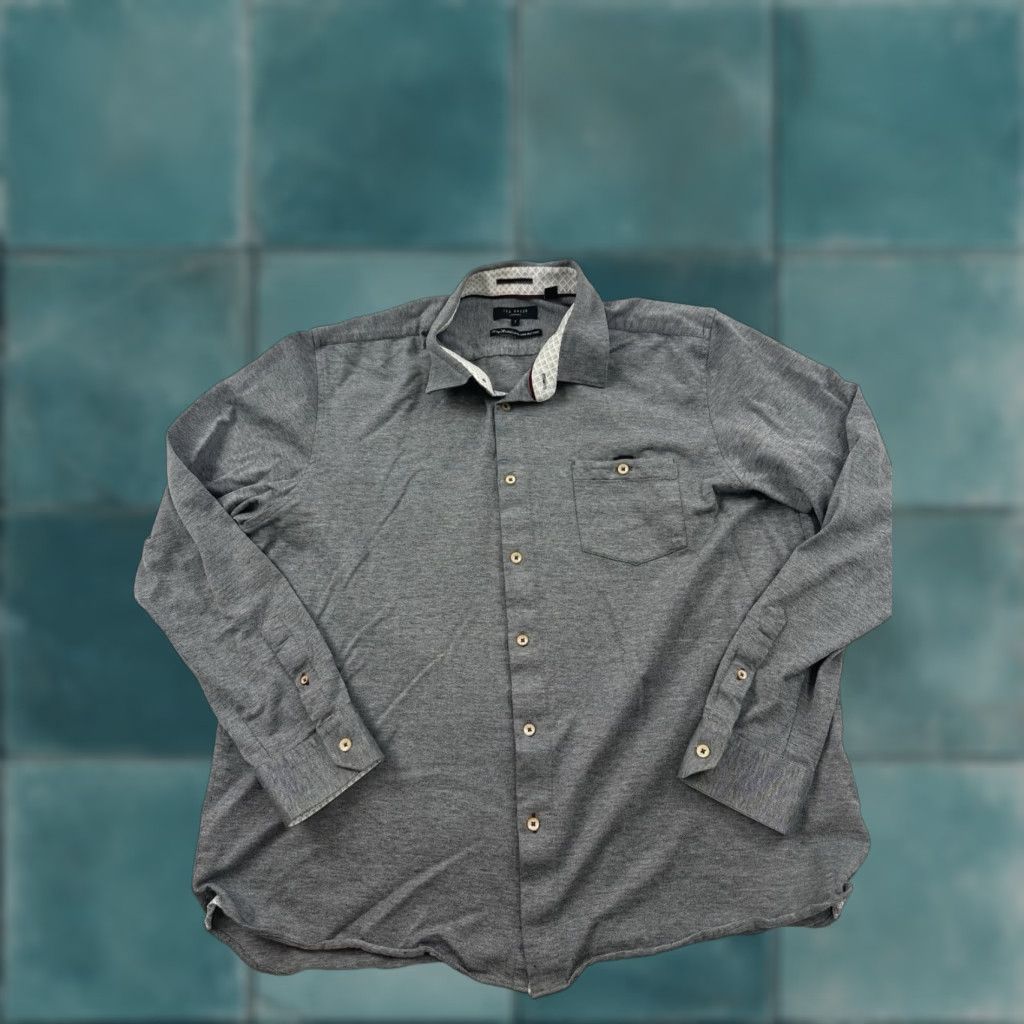 Ted Baker Ted Baker Shirt Mens 7 2XL Gray Button Up London Long Sleeve Size US M / EU 48-50 / 2 - 1 Thumbnail