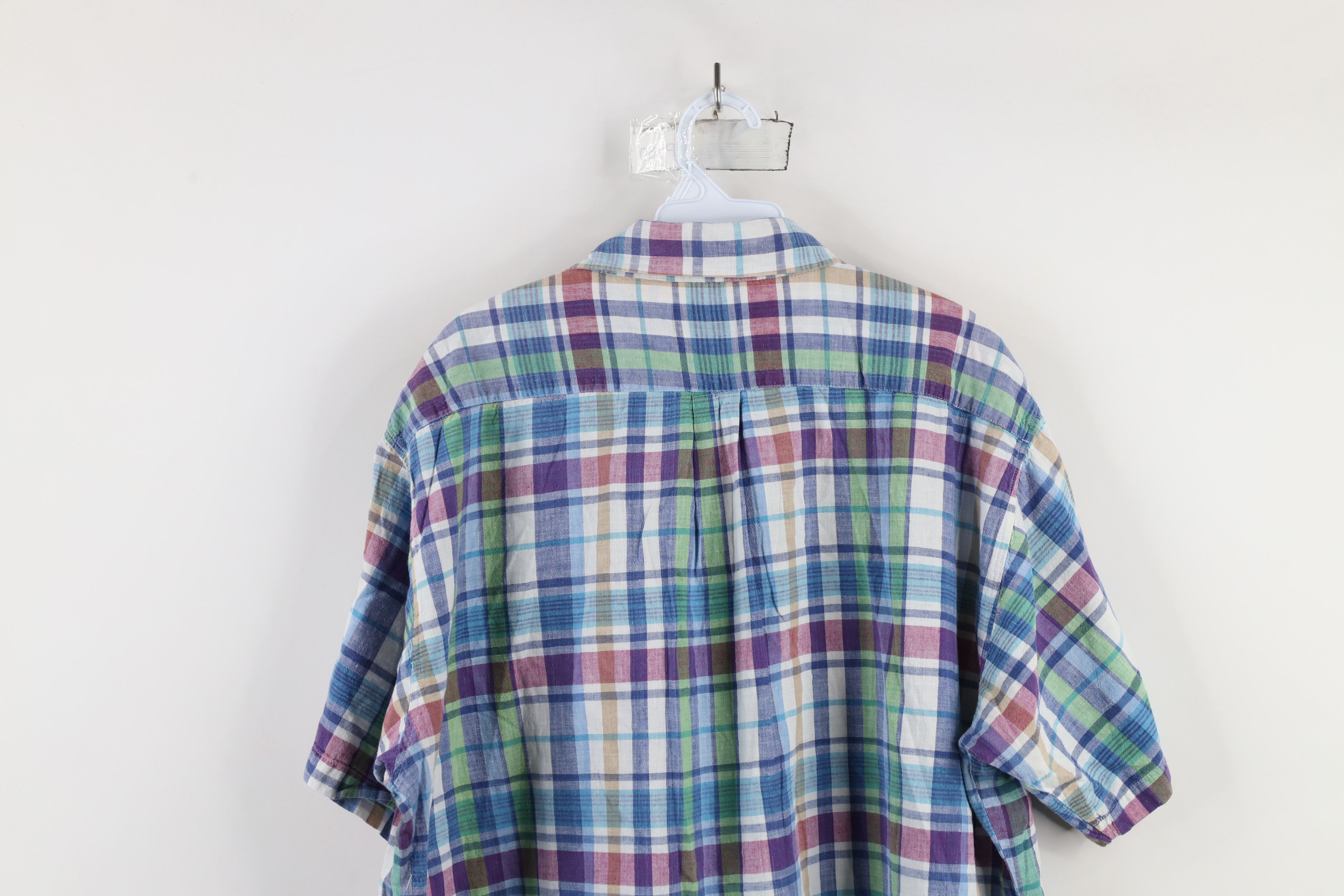 Vintage Vintage 90s Streetwear Needle Madras Plaid Button Down Shirt Size US XXL / EU 58 / 5 - 11 Thumbnail