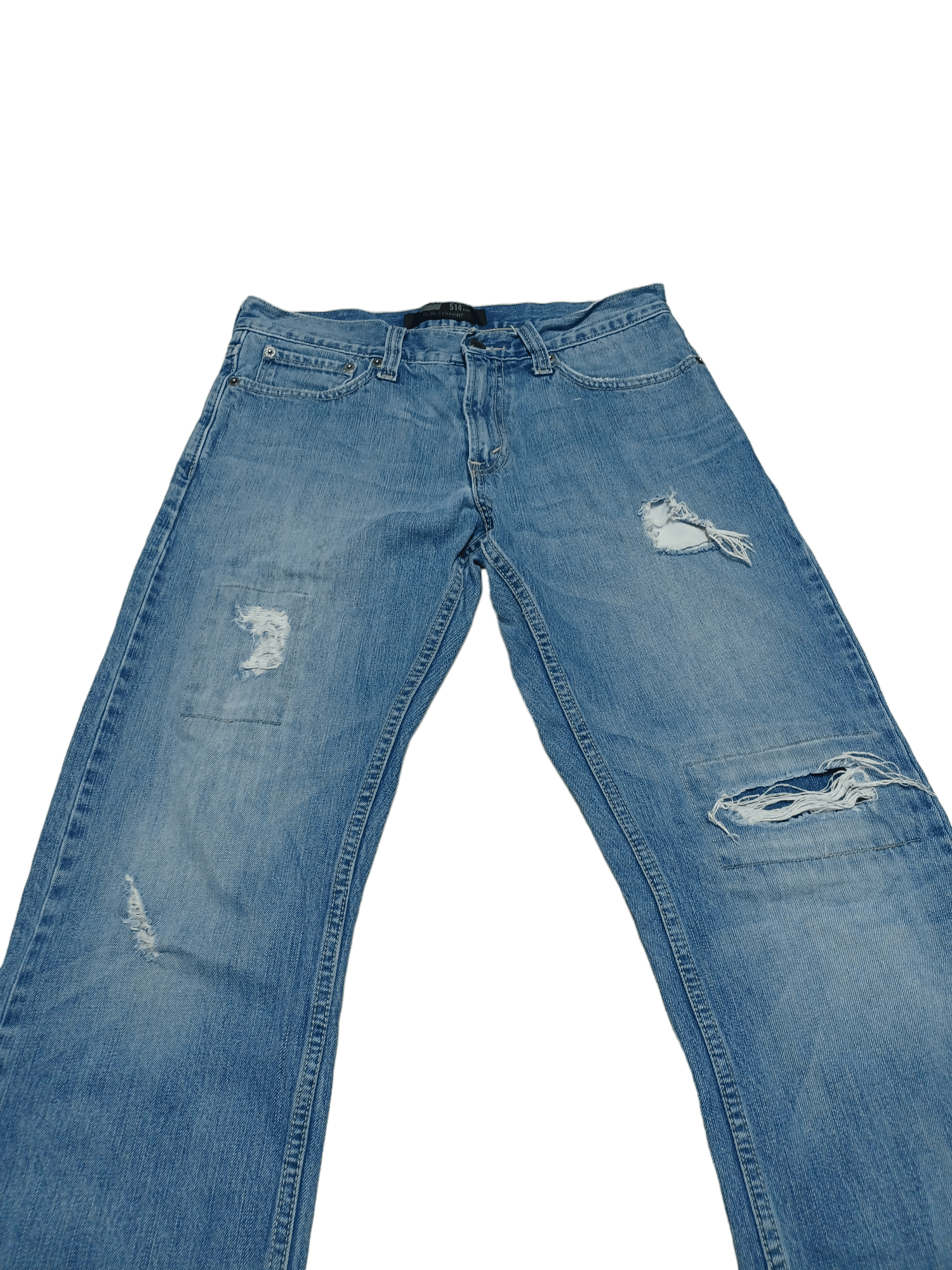 Levi's Vintage Clothing VINTAGE LEVIS 514 DISTRESSED SLIM STRAIGHT JEANS JAPANESE Size US 31 - 2 Thumbnail