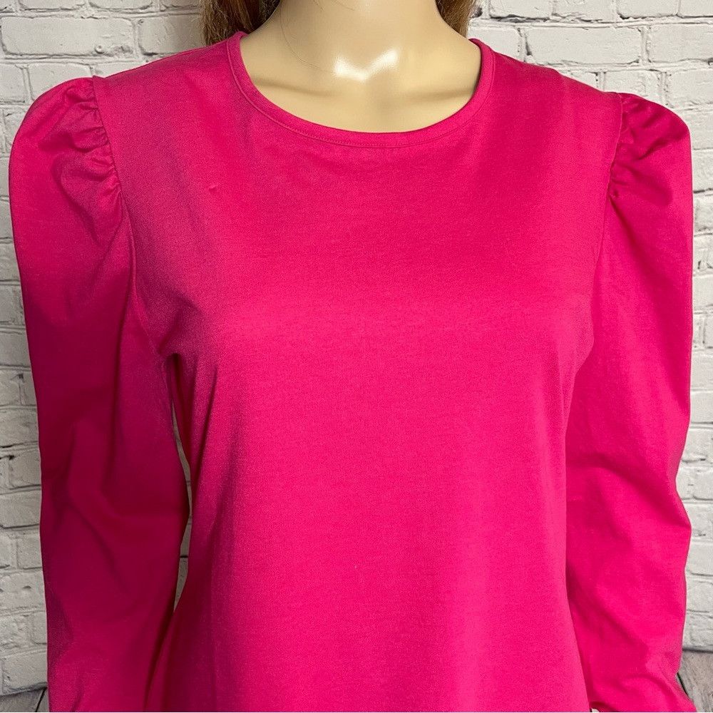 Rebecca Taylor NWT New $95 Rebecca Taylor Ruched Long-Sleeve Pink Top Size Size XL / US 12-14 / IT 48-50 - 9 Thumbnail