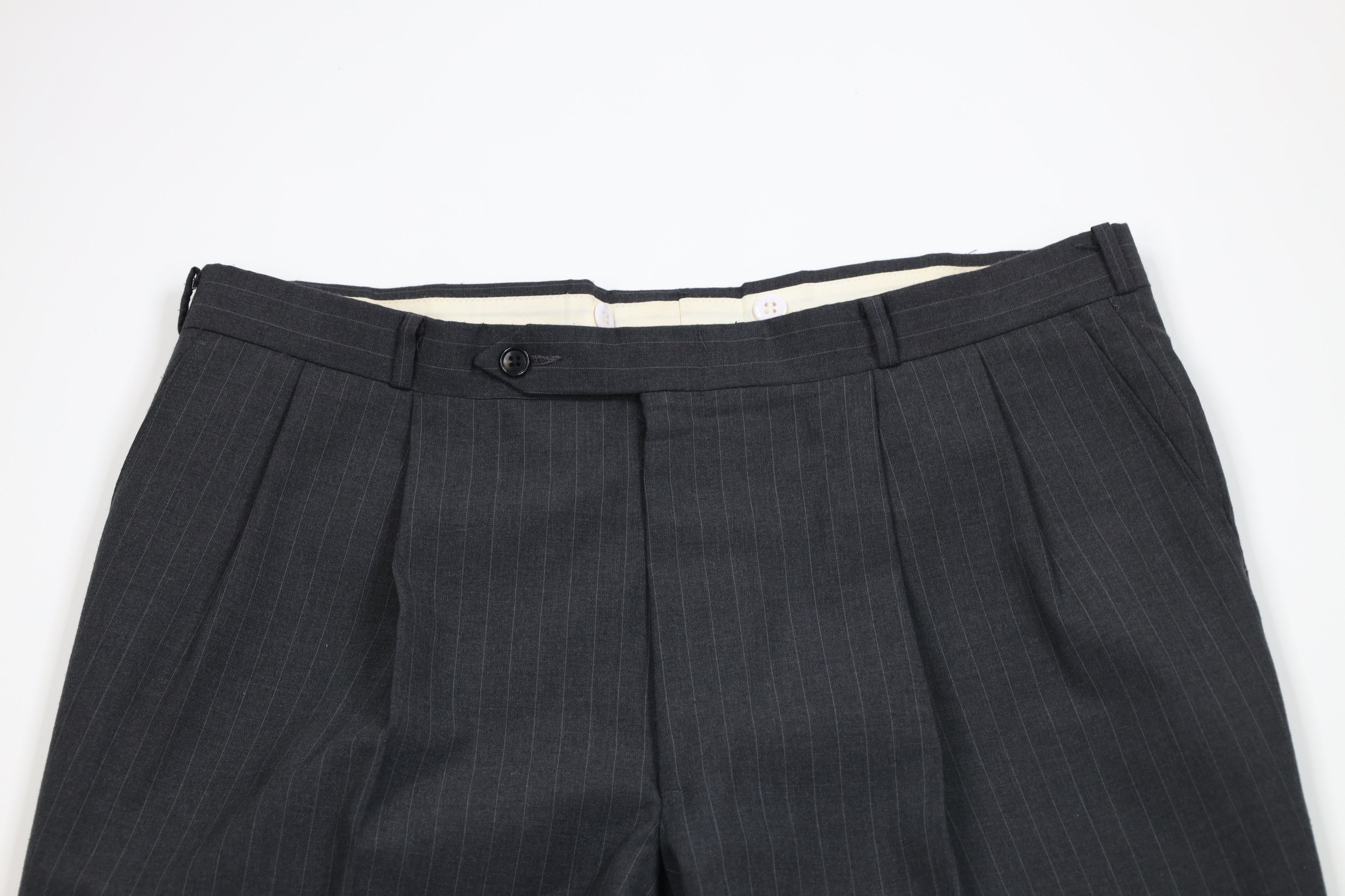 Vintage Vintage 70s Streetwear Pinstriped Wide Leg Chino Pants USA Size US 40 / EU 56 - 2 Thumbnail