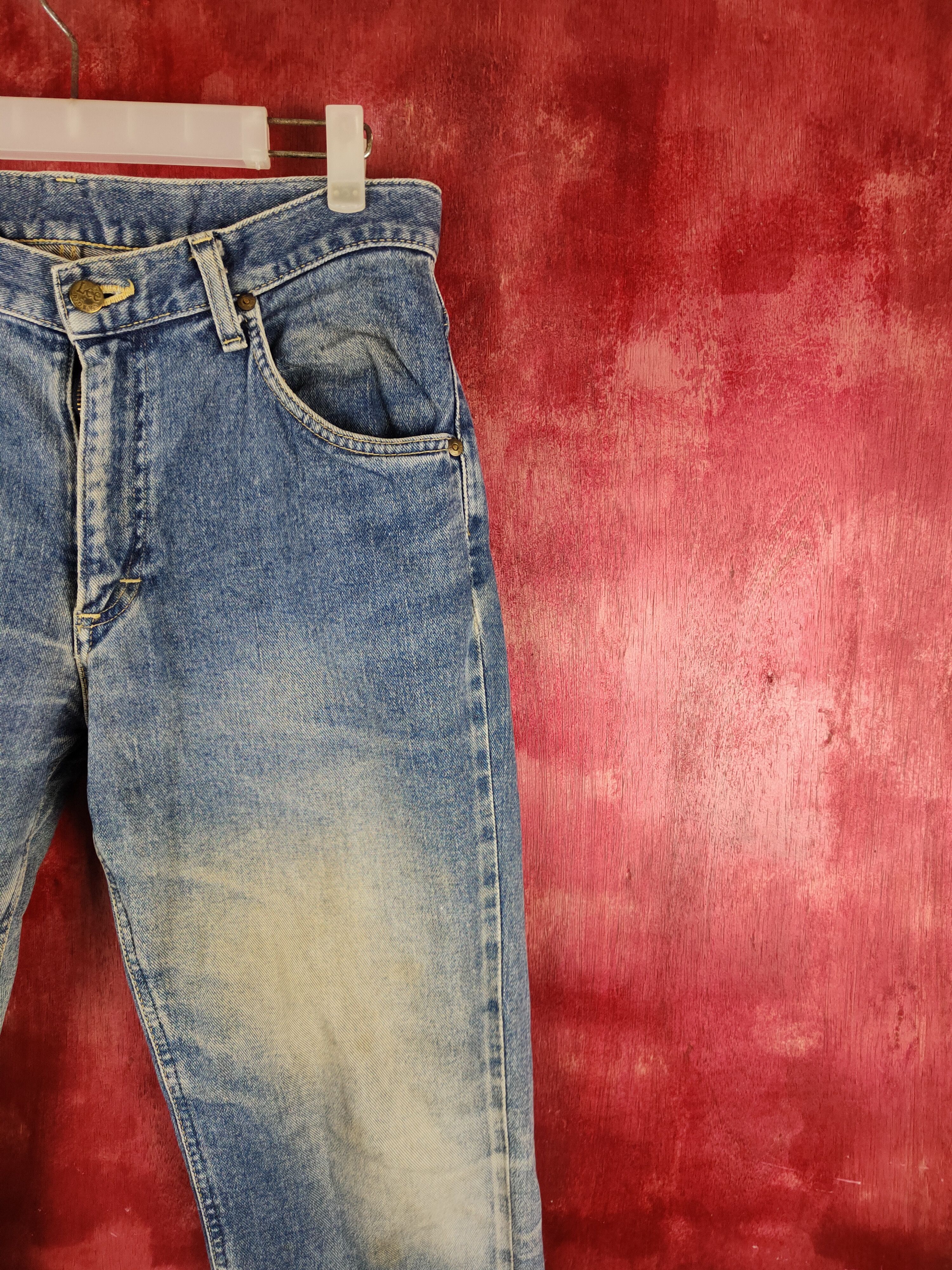 Lee Lee Blue Faded Distressed Ripped Jeans S2224 Size US 31 - 5 Thumbnail