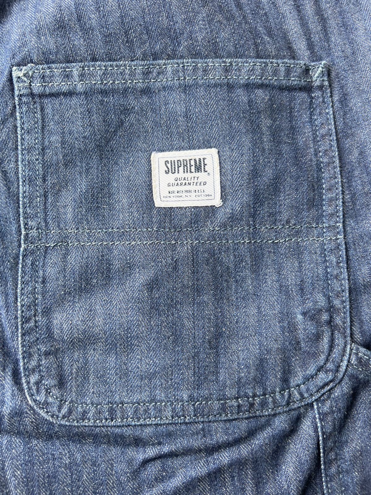 Supreme Supreme 🇺🇸 Herringbone Denim Painter Jorts Jeans Pants Size US 34 / EU 50 - 6 Thumbnail