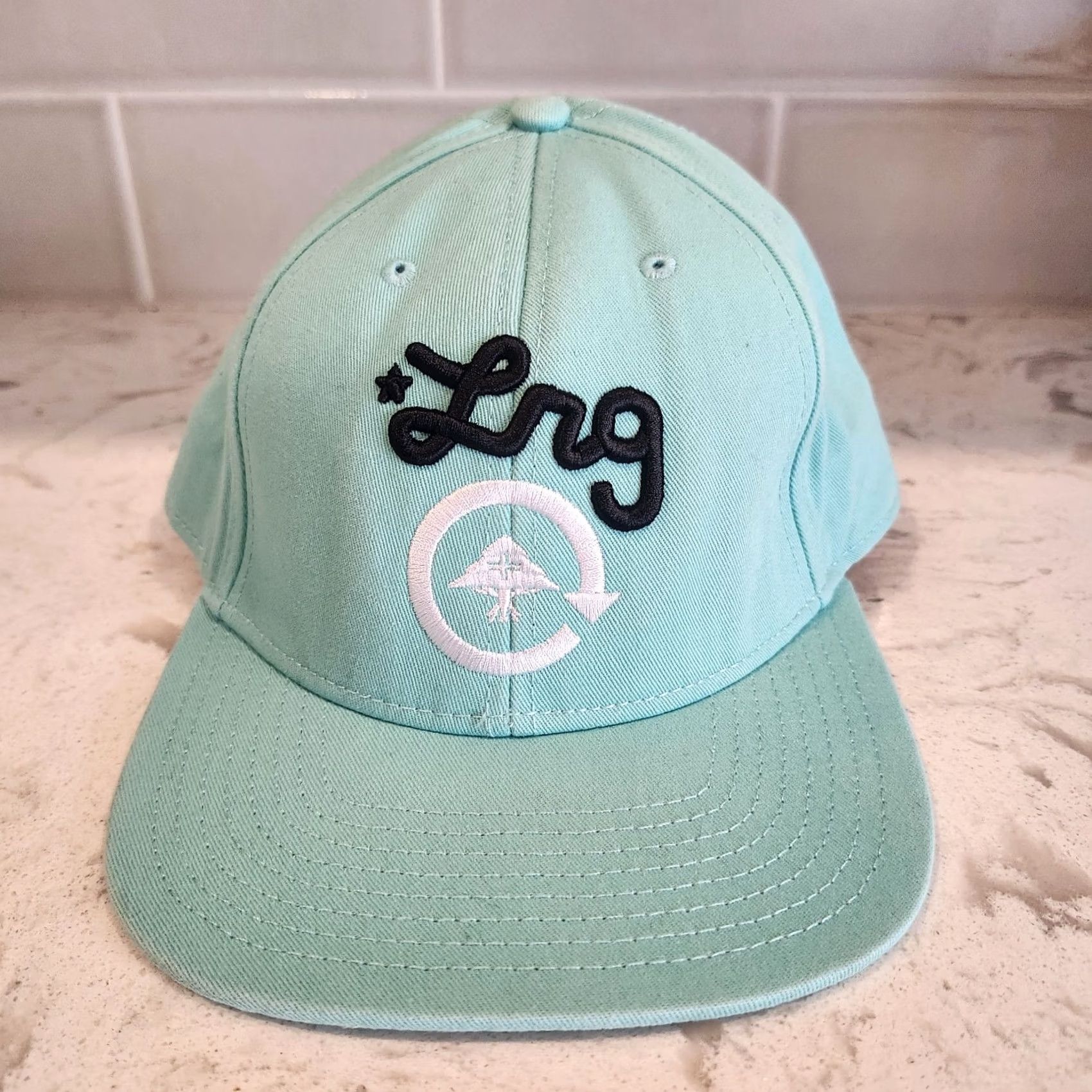 Logo 7 LRG Snapback Hat Turquoise Script Logo Adjustable Cap Men Size ONE SIZE - 2 Thumbnail