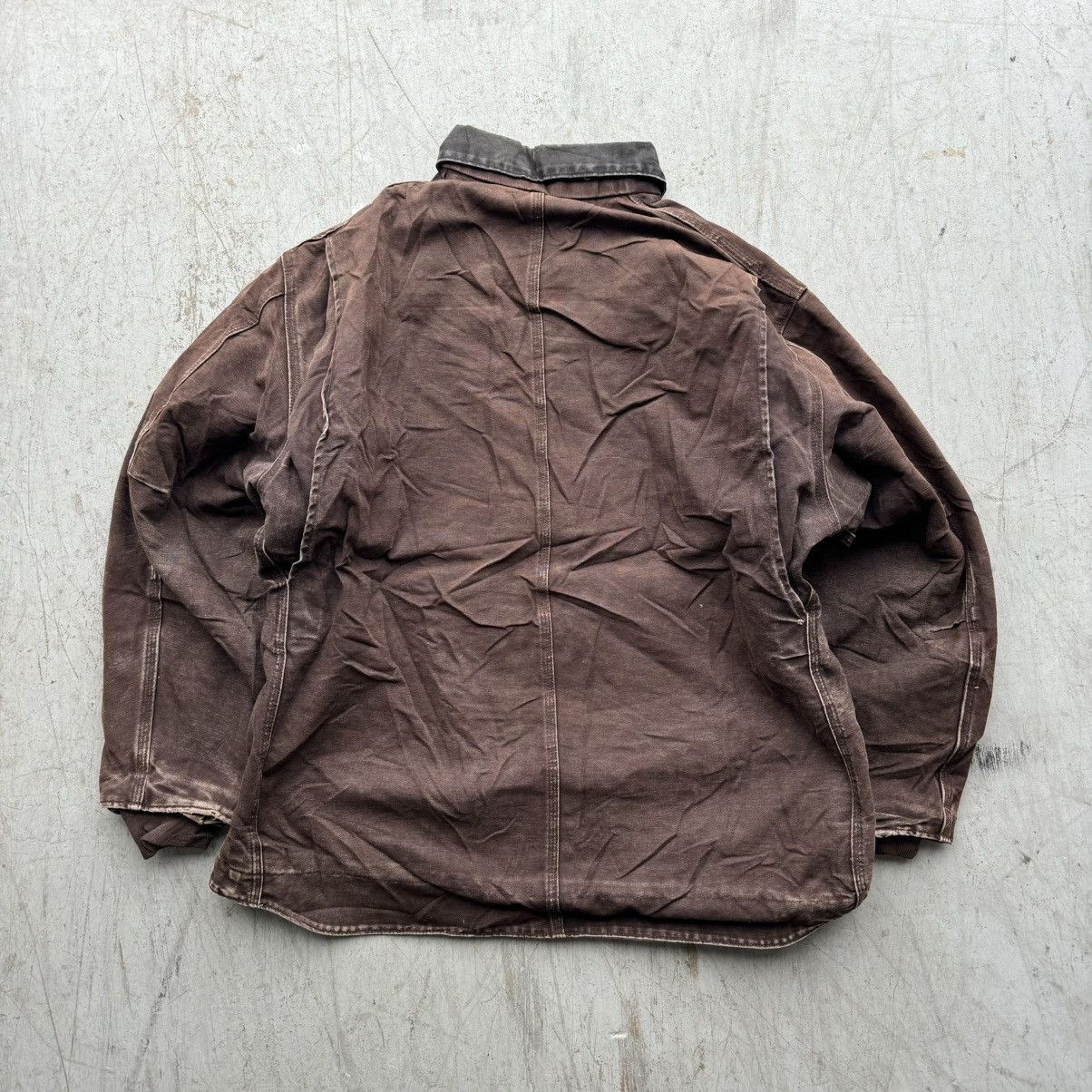 Carhartt × Vintage Carhartt Mocha Brown Distressed Faded Jacket Workwear Size US XL / EU 56 / 4 - 4 Thumbnail