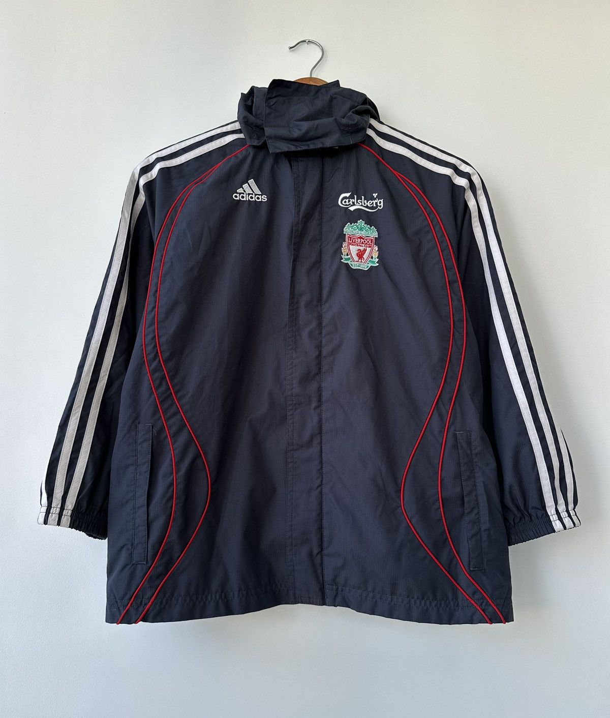 Adidas × Vintage Liverpool England Adidas 2006 Proof Football Jacket Boys S Size US XXS / EU 40 - 1 Thumbnail