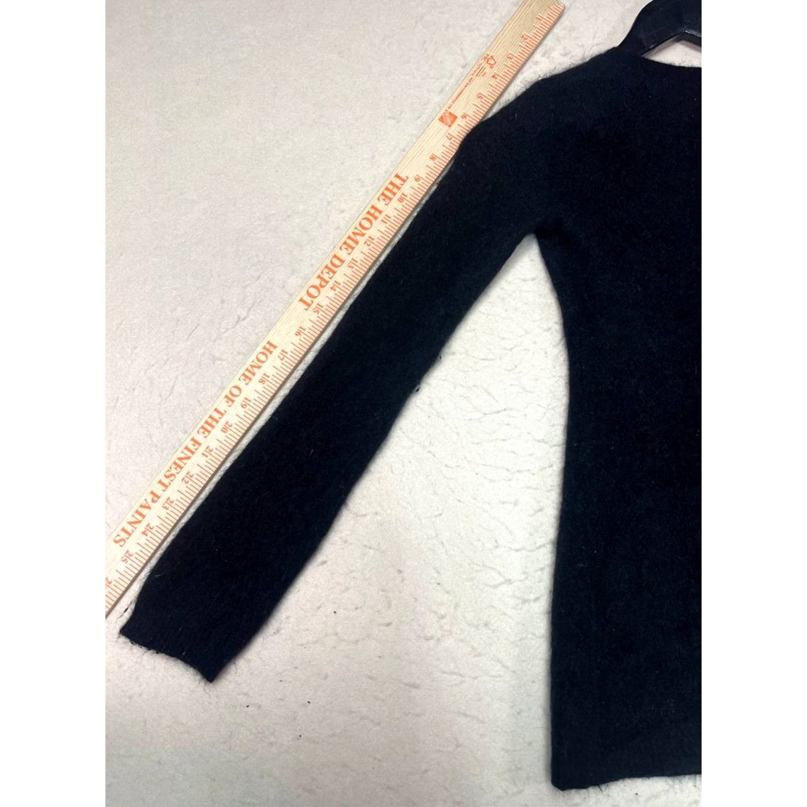AQUA Aqua Cashmere Womens Sweater Long Sleeve Crew Neck Knit Black Size S Pullover Regular 100% Cashmere Size S / US 4 / IT 40 - 3 Thumbnail