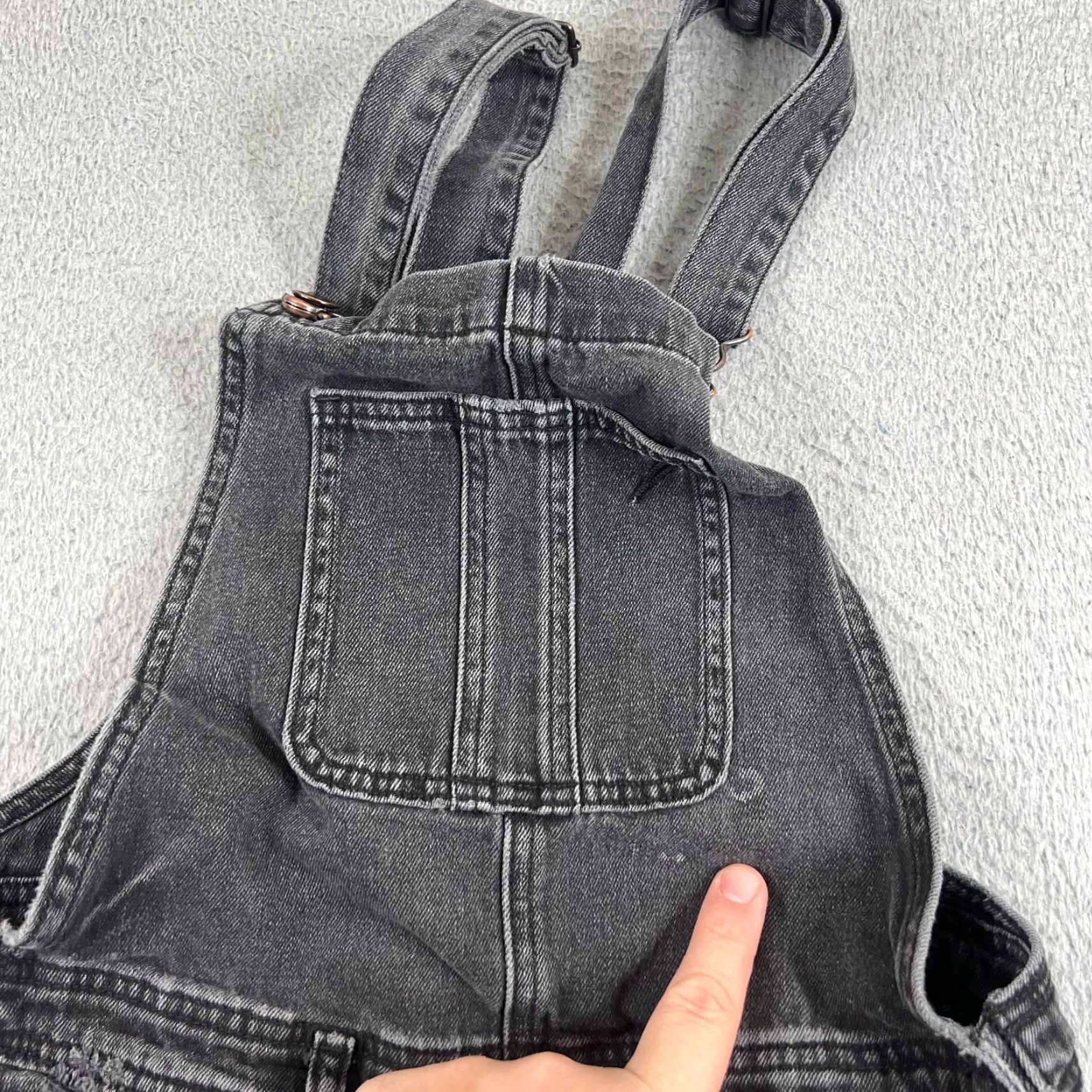 American Eagle Outfitters VINTAGE American Eagle Overalls Womens Small Black Distressed Denim Ranch Size 28" / US 6 / IT 42 - 5 Thumbnail
