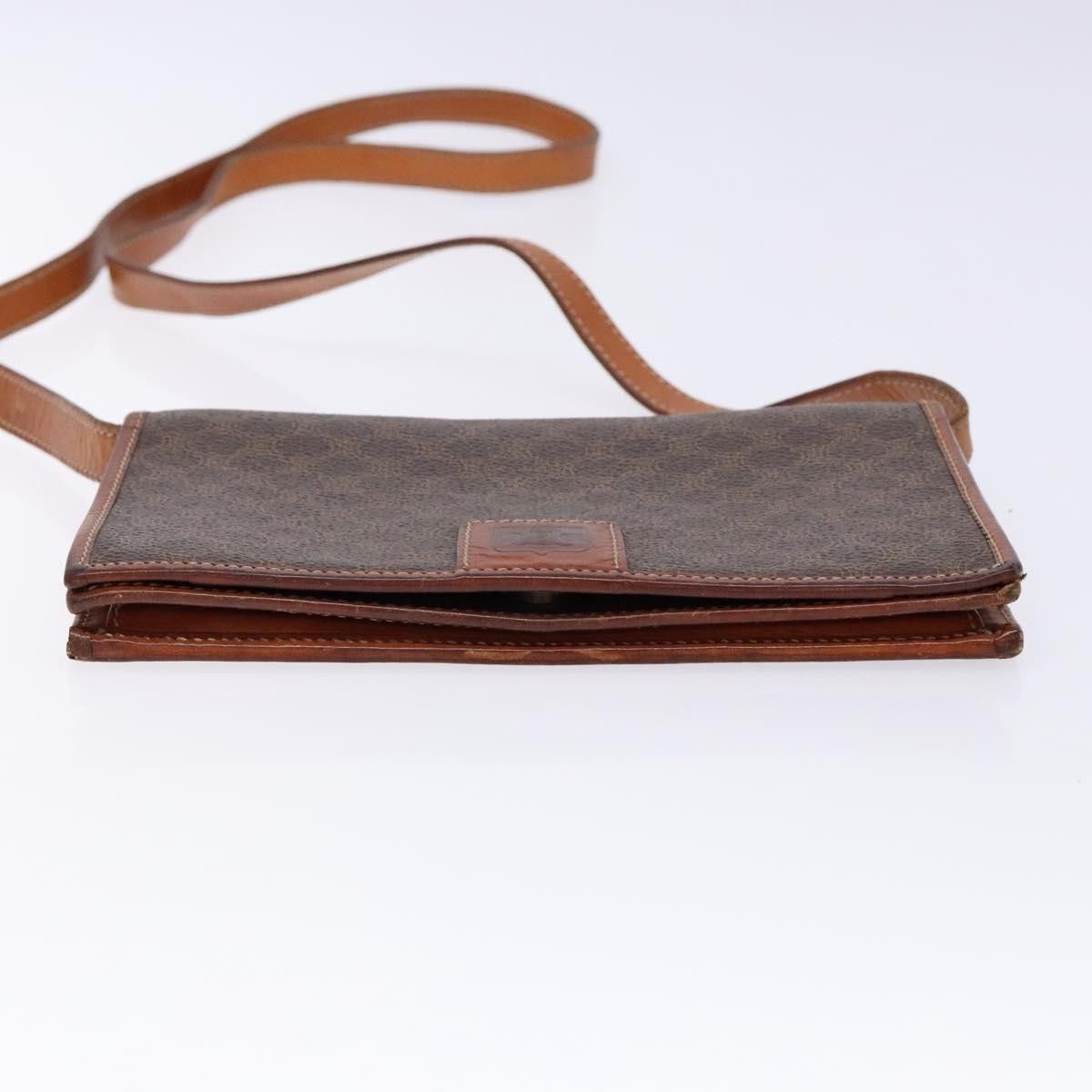 Celine CELINE Macadam Canvas Shoulder Bag Pvc Leather Brown Gold Size ONE SIZE - 9 Thumbnail