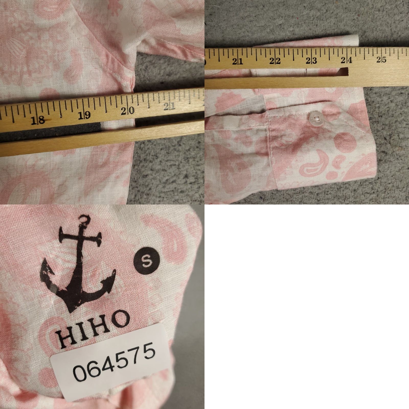 Pinko Hiho Shirt Men S Pink Paisley Linen Button-Up Long Sleeve Size US S / EU 44-46 / 1 - 8 Thumbnail