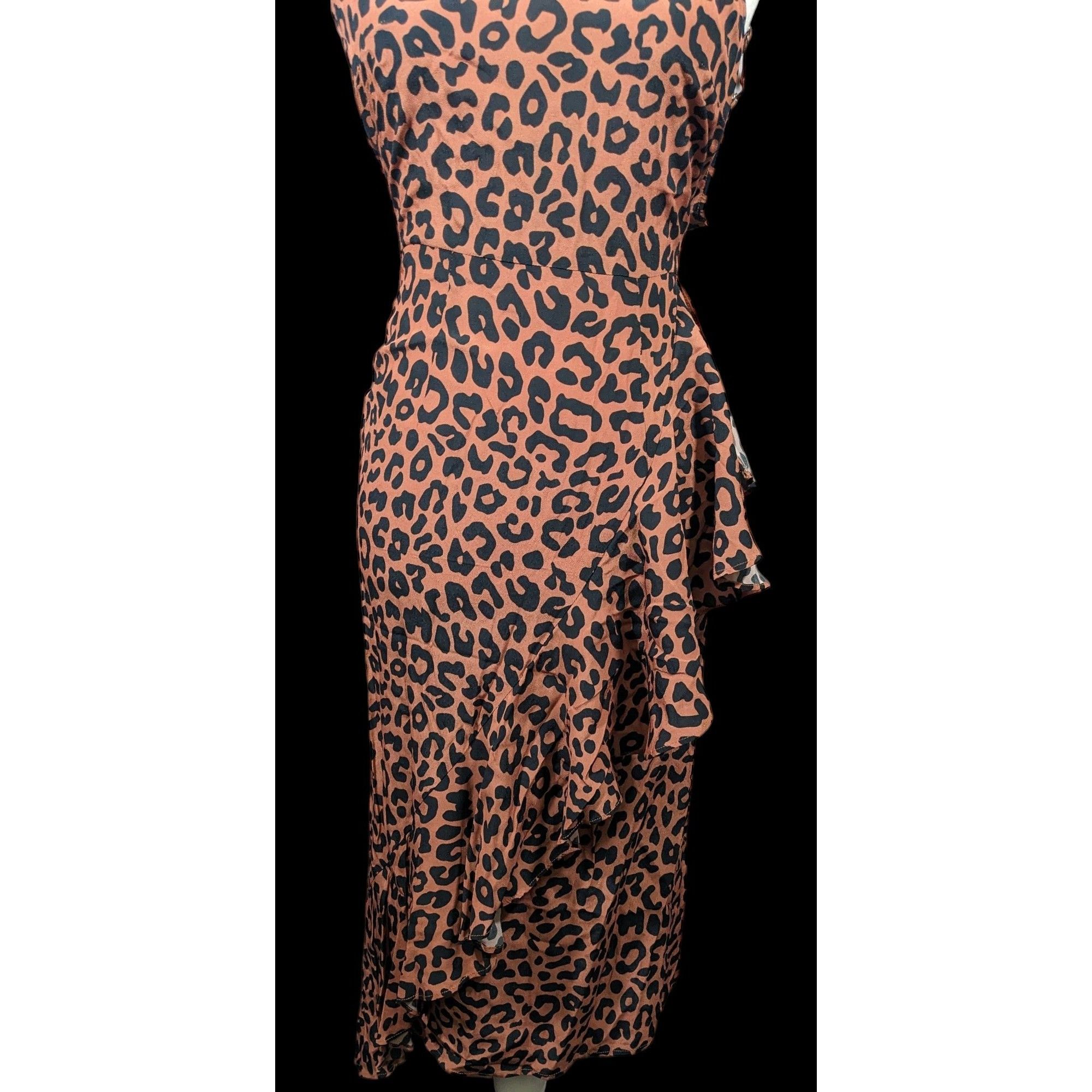 Lovers and Friends Lovers + Friends Ellie Midi Leopard Print Spaghetti Strap Ru Size XS / US 0-2 / IT 36-38 - 2 Thumbnail