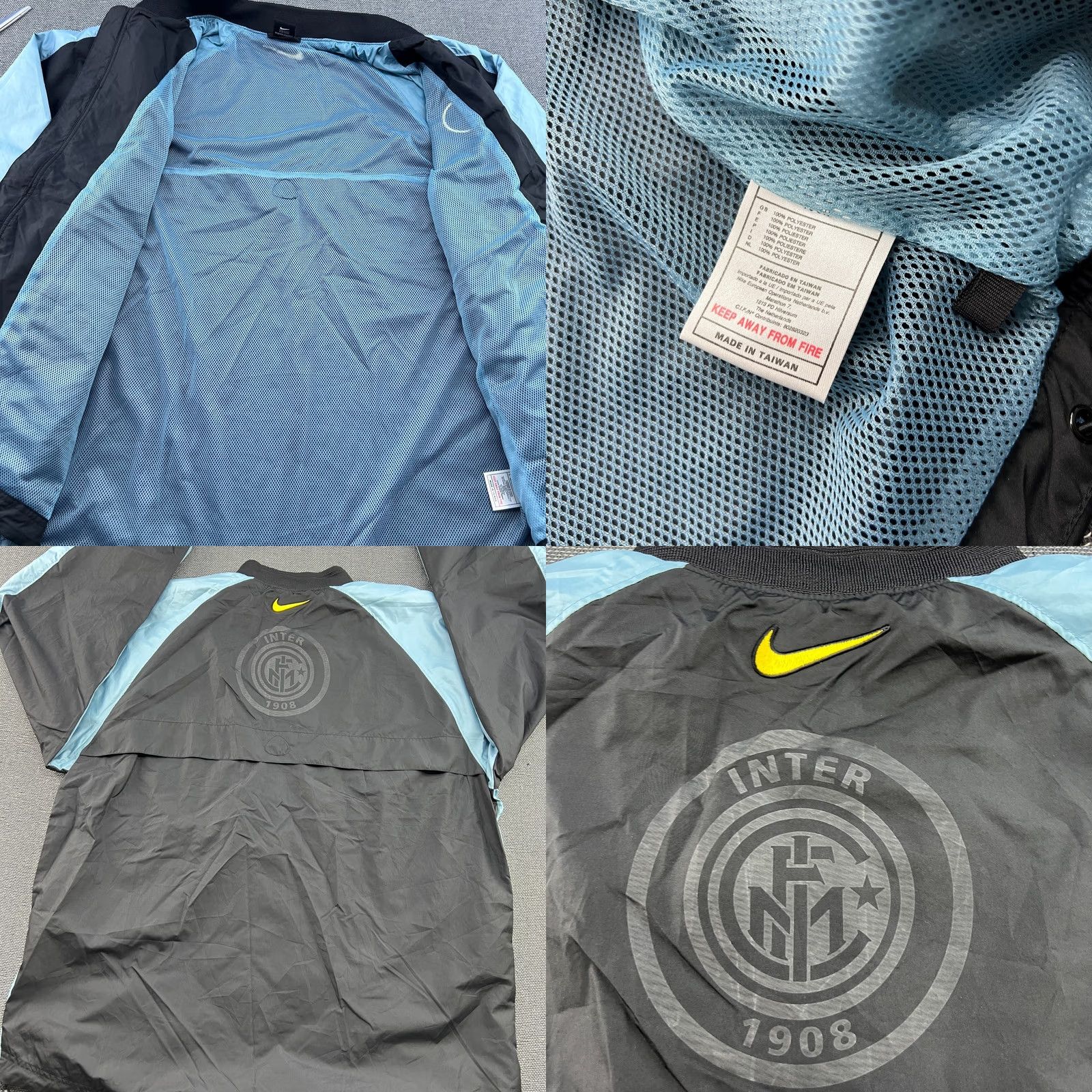 Nike VINTAGE Nike Inter Milan 1999 2000 Jacket Mens L Blue Black Full Zip Football Track Jacket Size US L / EU 52-54 / 3 - 8 Thumbnail