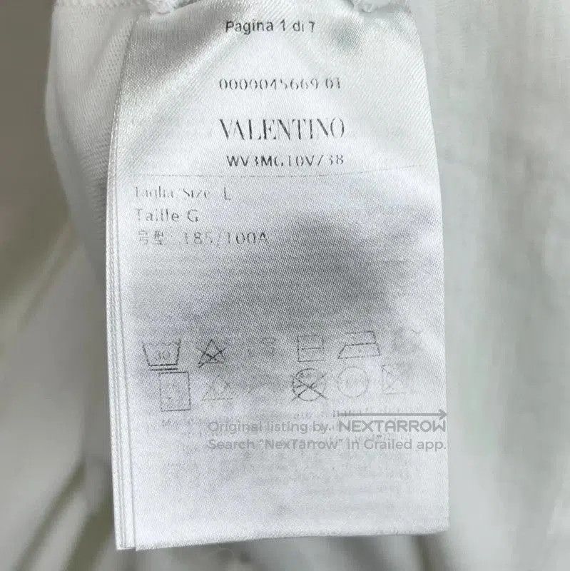 Valentino Valentino Women's Large White Cotton T-Shirt . Size L / US 10 / IT 46 - 4 Thumbnail