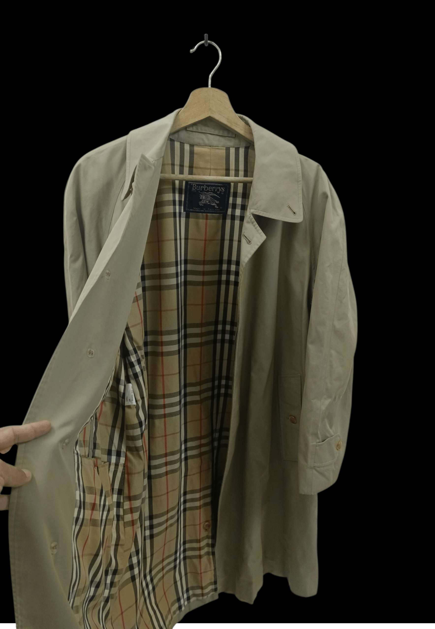 Burberry Vintage Burberrys Made in England Trench Coat Nova Check Size US M / EU 48-50 / 2 - 1 Thumbnail