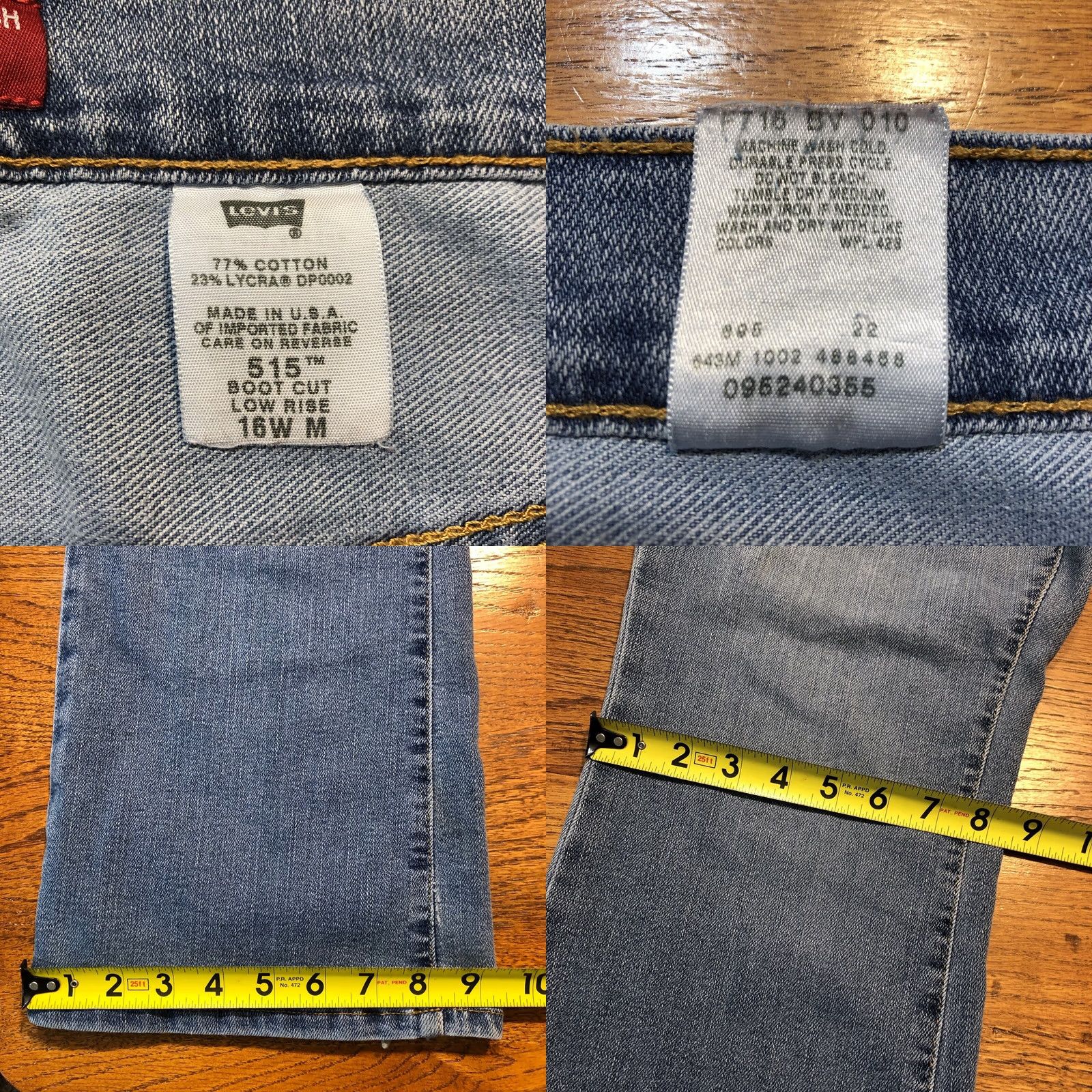 Levi's VINTAGE Levi's 515 Bootcut Jeans Womens 16W x 32 Inseam Blue USA Denim Western 80s 90s Size 38" / US 16 / IT 52 - 8 Thumbnail