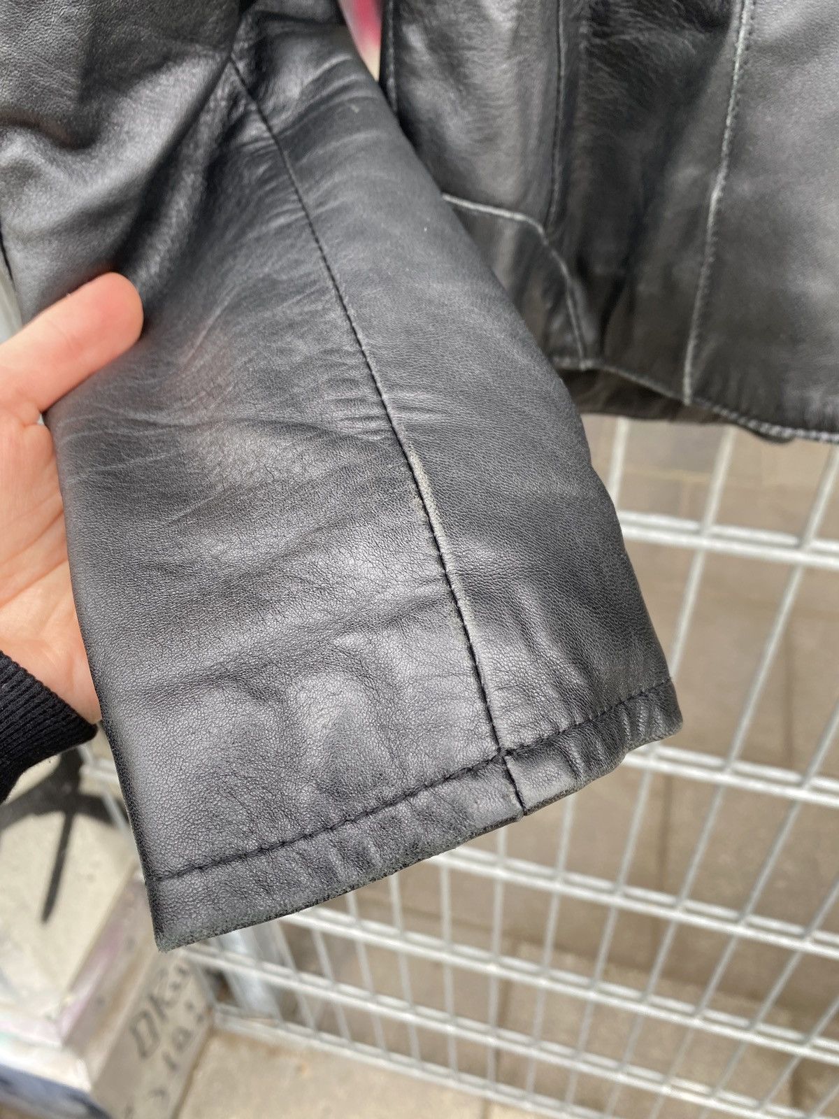 vintage leather jacket made in italy