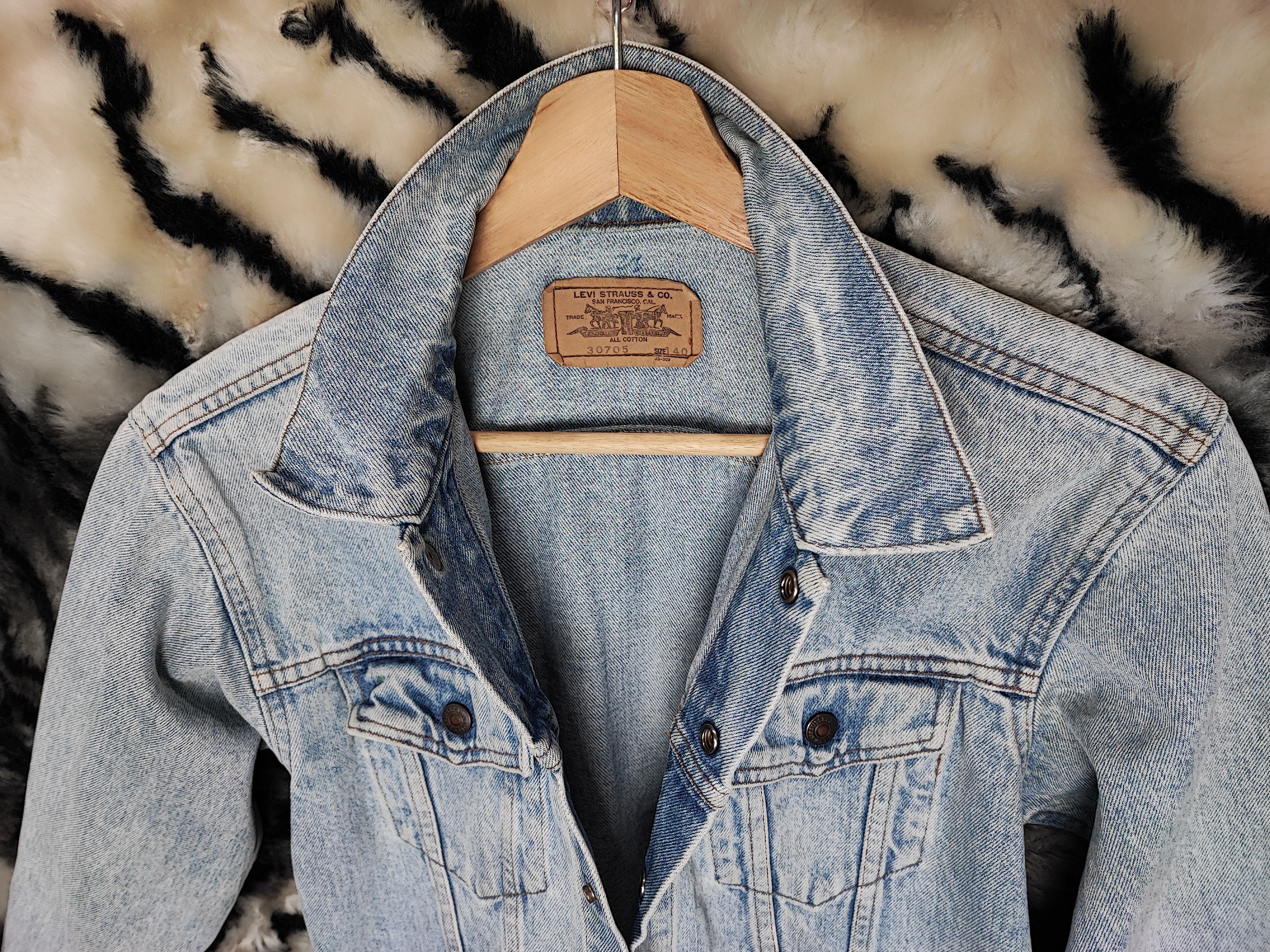 Levi's Vintage LEVIS Denim Jacket 80s Trashed Distressed Grunge Erd Size US XS / EU 42 / 0 - 12 Thumbnail