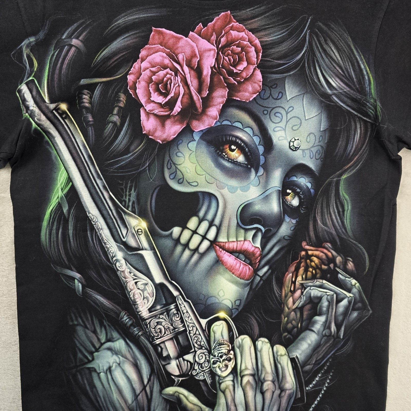 Other Thanabat Zombie Girl Shirt Small Glow In Dark AOP Muertos Size US S / EU 44-46 / 1 - 2 Thumbnail