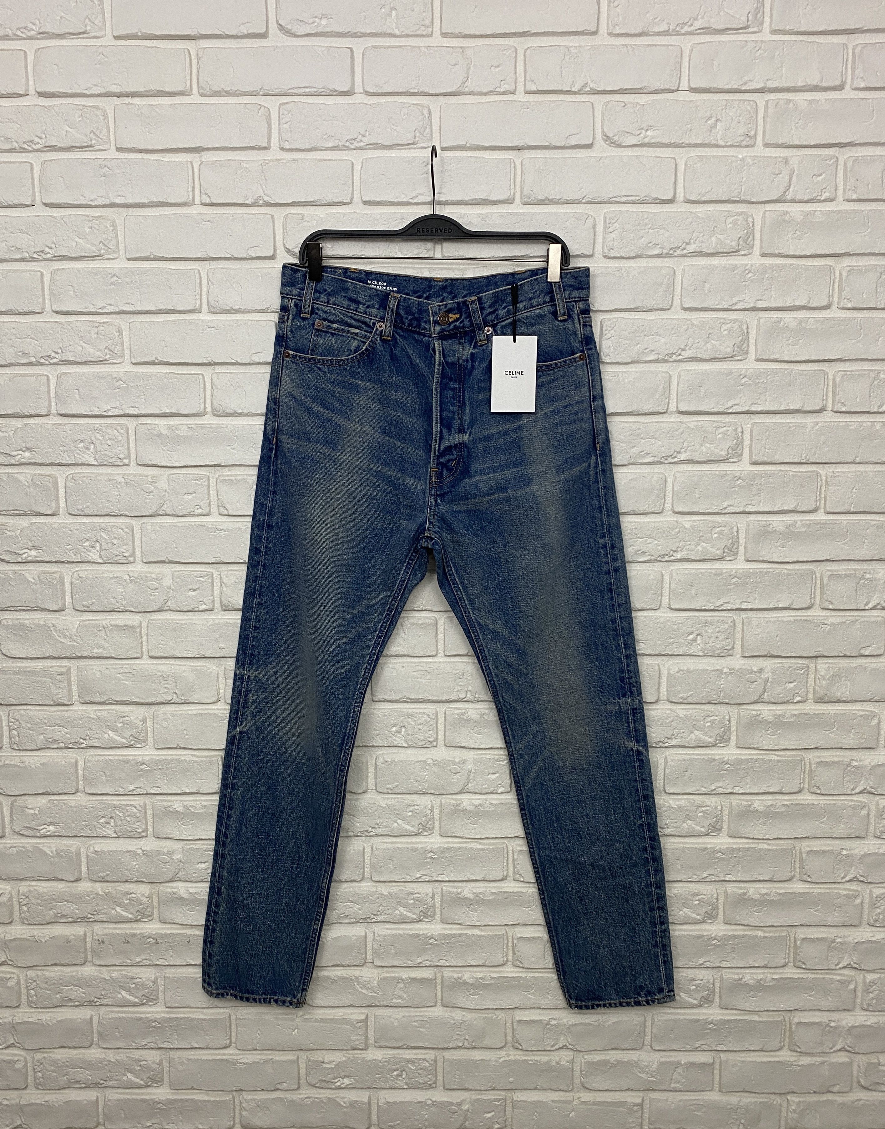 image of Celine Paris Denim Pants Slim Jeans Made In Japan Size 30 in Washed Blue, Men's