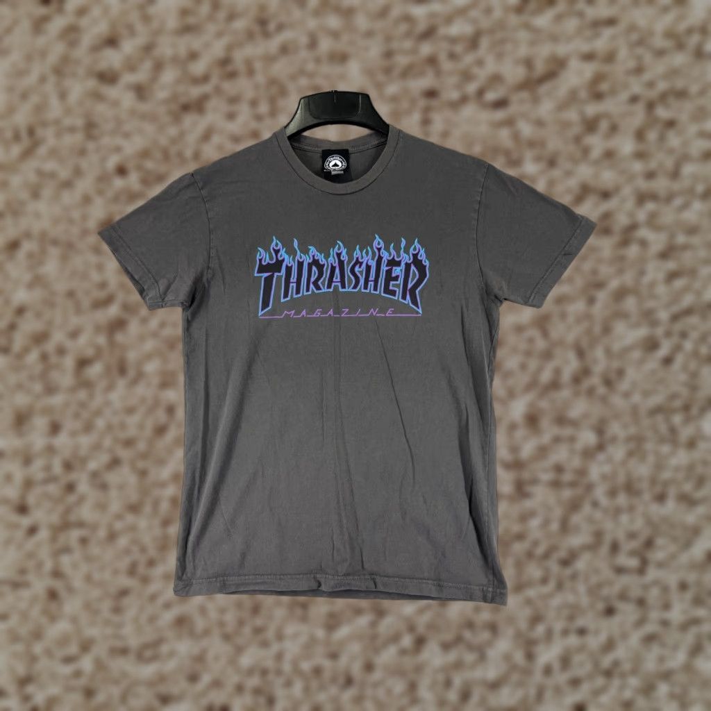Thrasher VINTAGE Thrasher Shirt Men S Gray Short Sleeve Crew Neck Logo Streetwear 90s Concert Tee Size US S / EU 44-46 / 1 - 1 Thumbnail