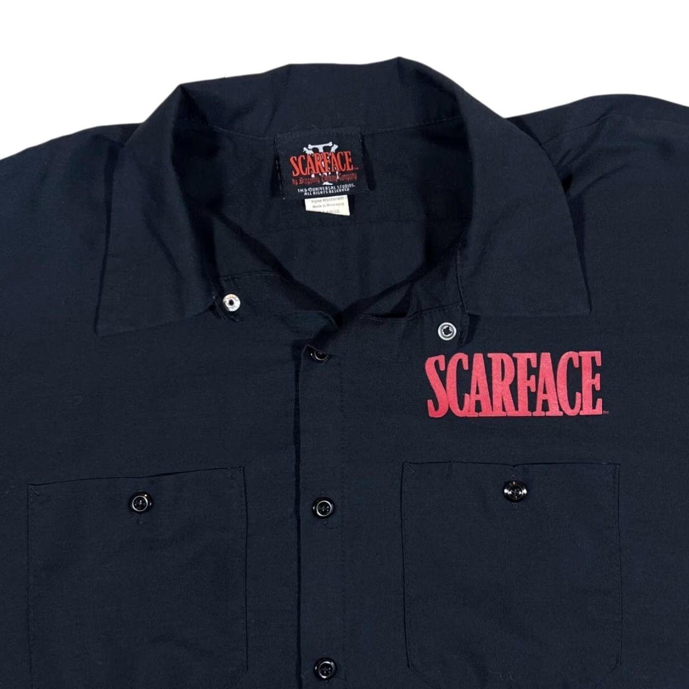Vintage Dragonfly SCARFACE Black Short Sleeve Shirt XL Men Movie Graphic Front Back 00s Vintage Shirt Mens Size US XL / EU 56 / 4 - 3 Thumbnail