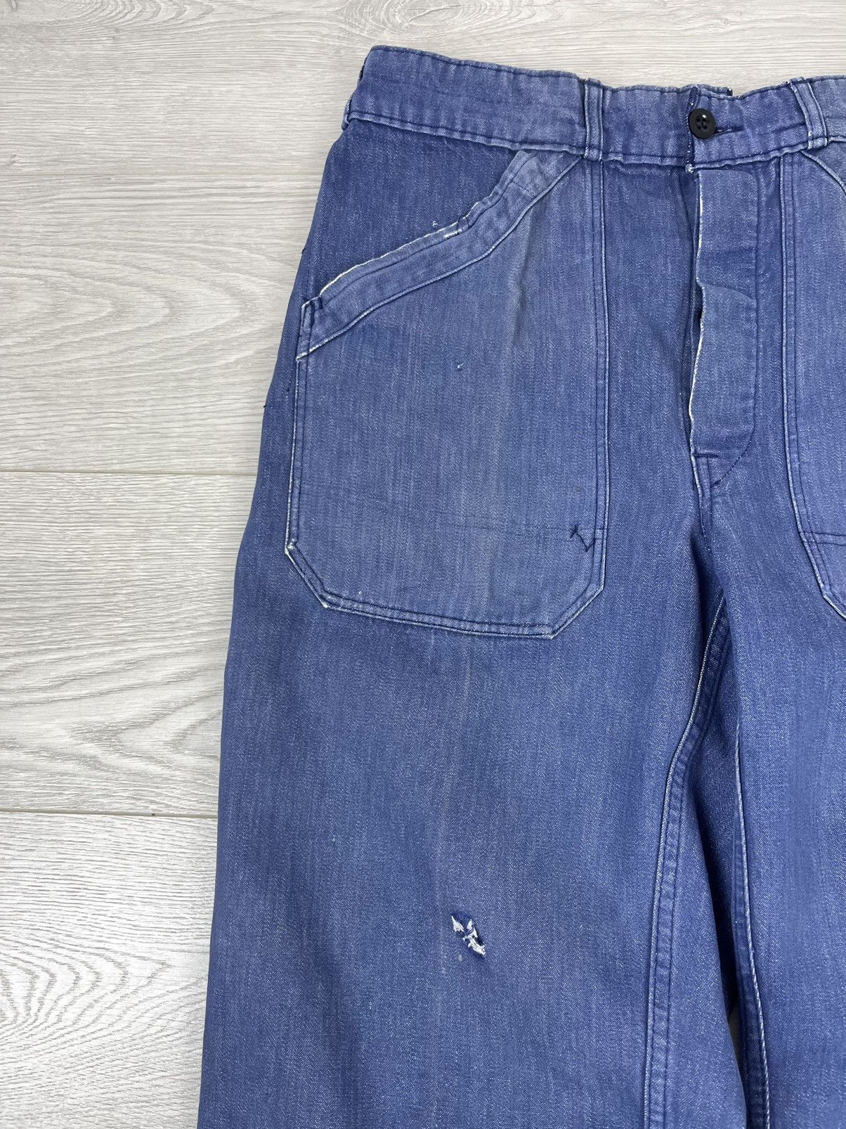 Japanese Brand × Le Laboureur × Vintage Le Laboureur Vintage Faded Blue French Work Pants Size US 34 / EU 50 - 4 Thumbnail