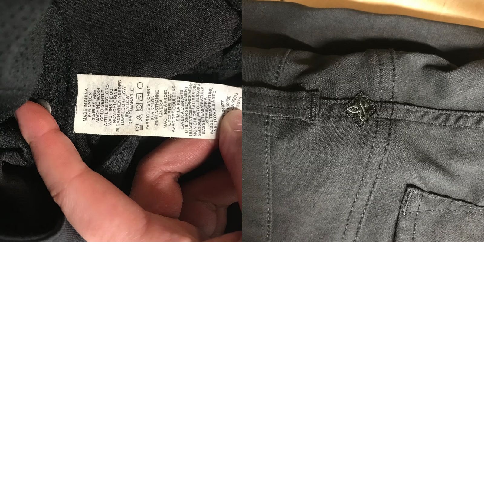 Vintage PRANA WOMEN'S 12 BLACK NYLON BLEND OUTDOOR PANTS Jeans Adult Wide 12 Black Womens Pants Size 34" / US 12 / IT 48 - 8 Thumbnail