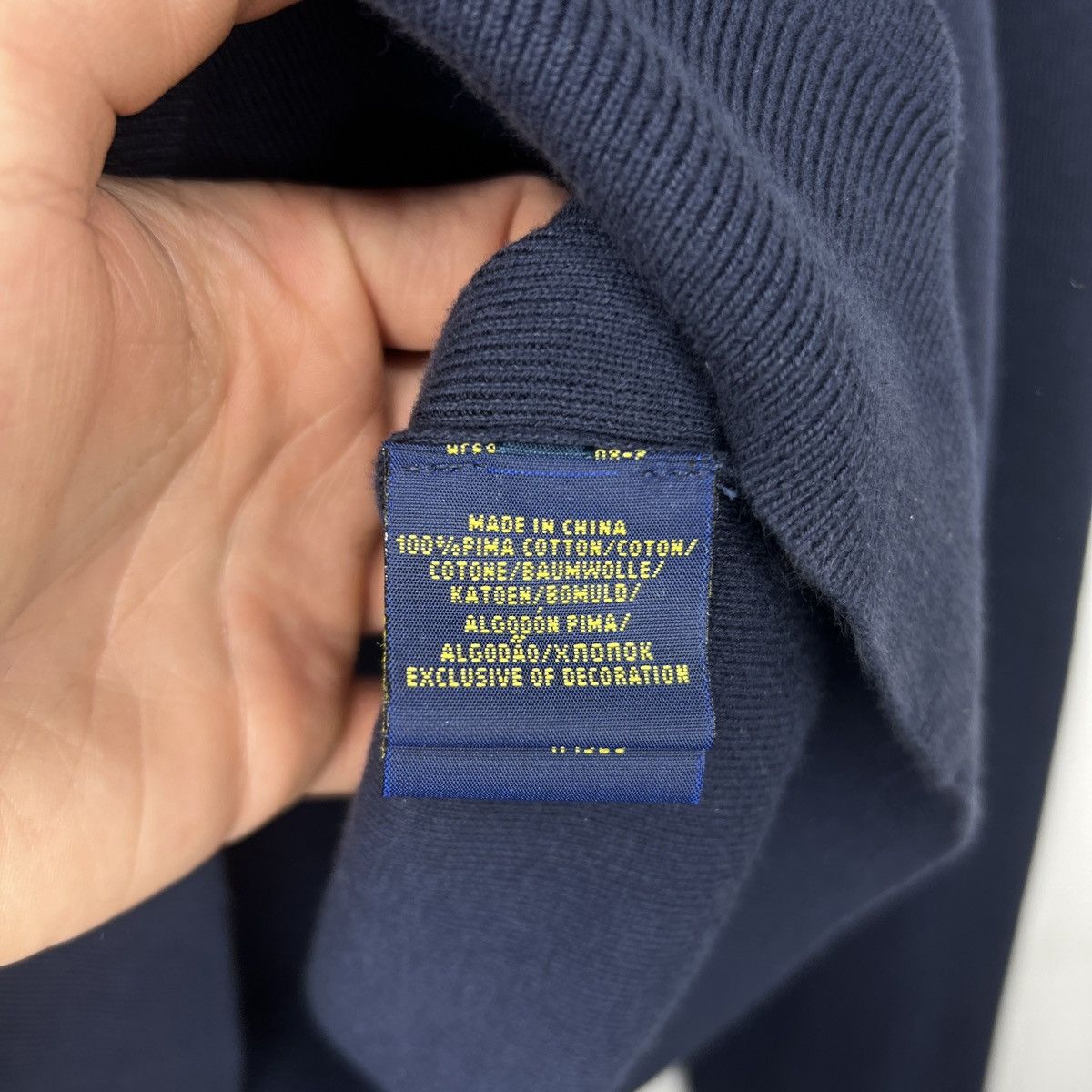Polo Ralph Lauren × Vintage Vintage Polo Ralph Lauren Sweater Knitted Navy Blue Size US M / EU 48-50 / 2 - 6 Thumbnail