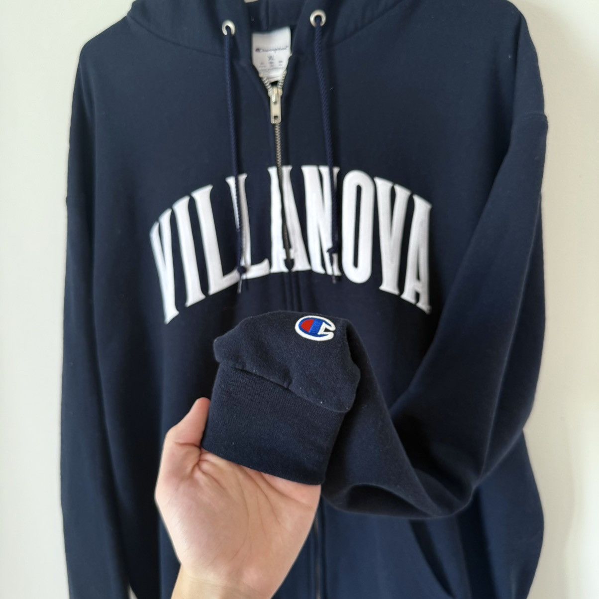 Champion Vtg Champion Villanova University Zip Up Arc Logo Hoodie Y2K Size US XL / EU 56 / 4 - 4 Thumbnail
