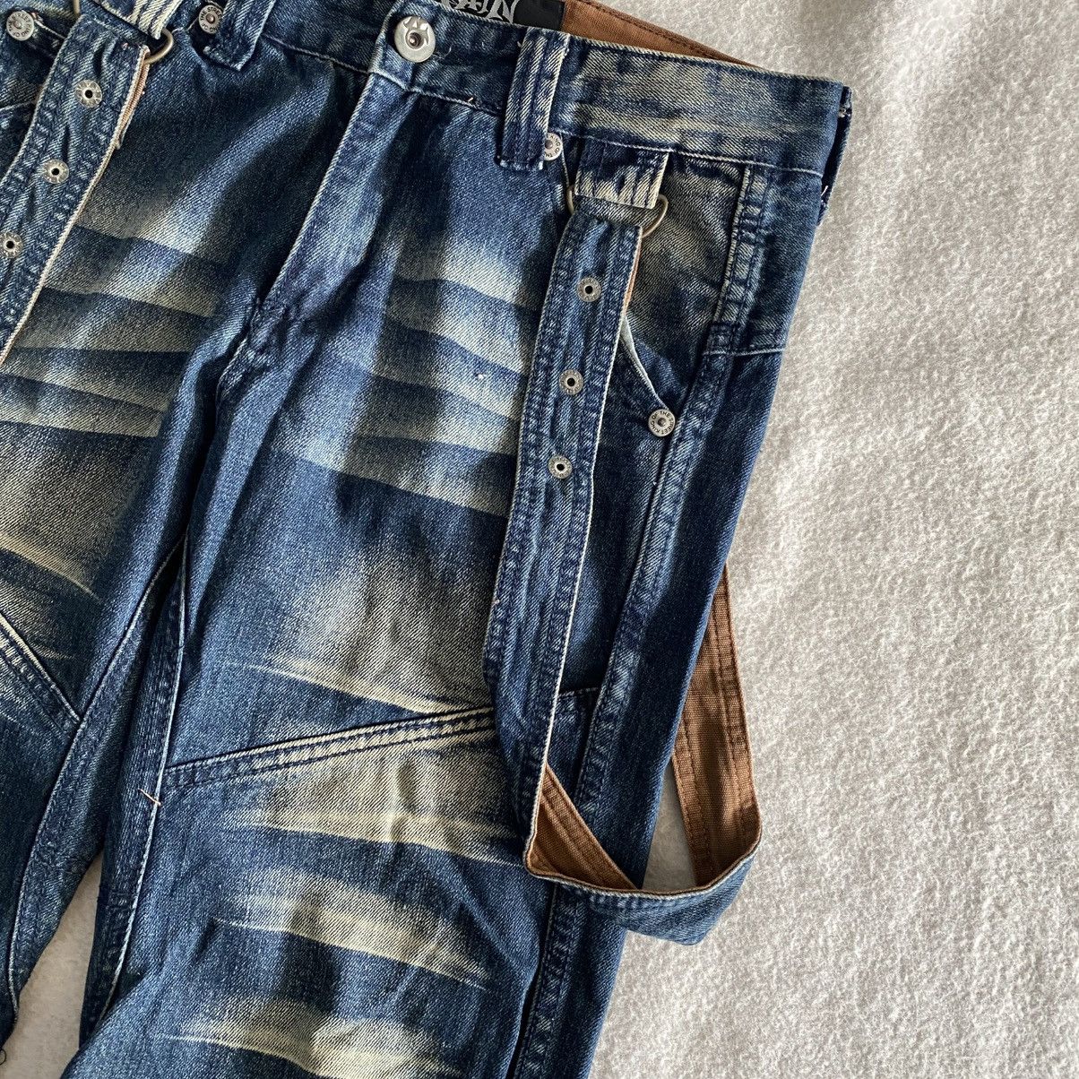 If Six Was Nine × Japanese Brand Rain King Of Hip Hop Brand Suspender Jeans w30 Size US 30 / EU 46 - 3 Thumbnail
