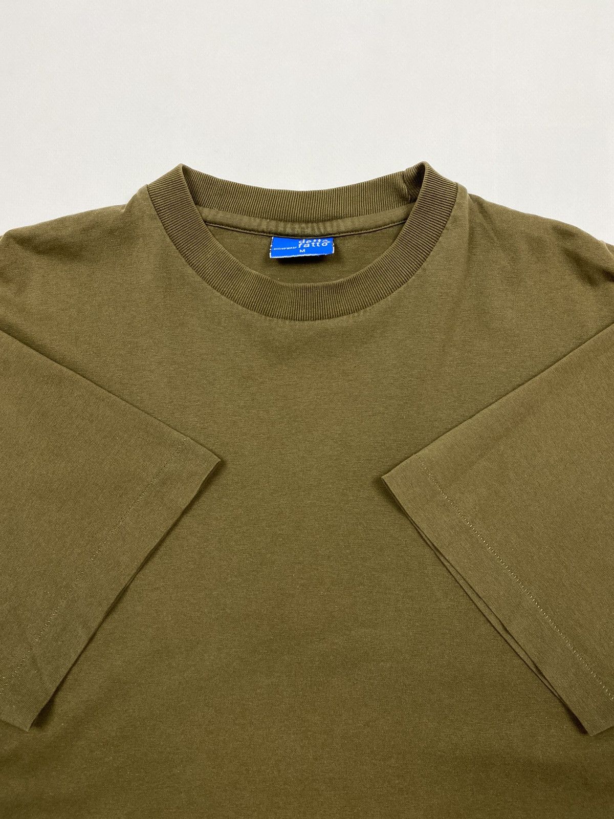 Vintage 1990’s Vintage Blank Olive Green Single Stitch Boxy Tee Size US M / EU 48-50 / 2 - 3 Thumbnail