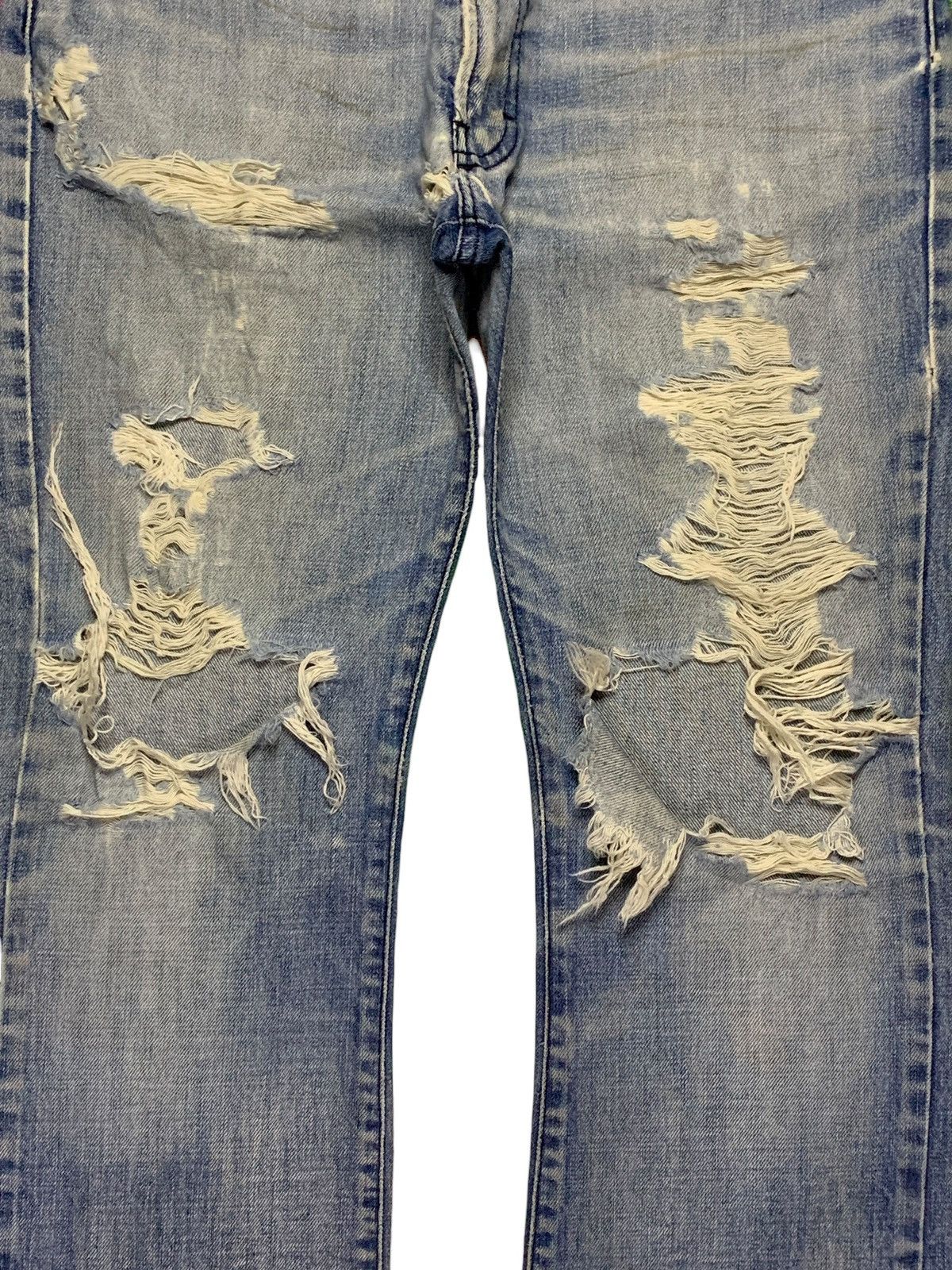 Diesel Vintage Italy Diesel Light Faded Wash Distress Bootcut Jeans Size US 29 - 5 Thumbnail