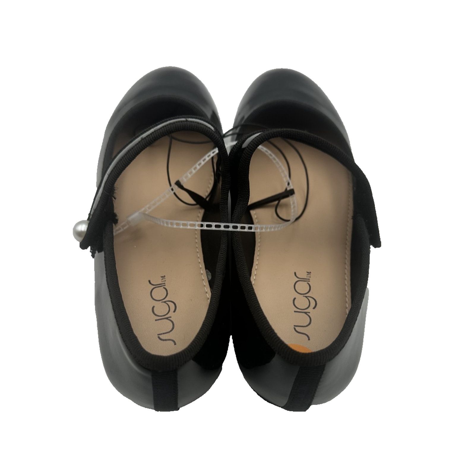 Other Sugar Gianni Youth Girls Black- Mary Jane Flats Pearl Charm Size US 4 / IT 34 - 3 Thumbnail