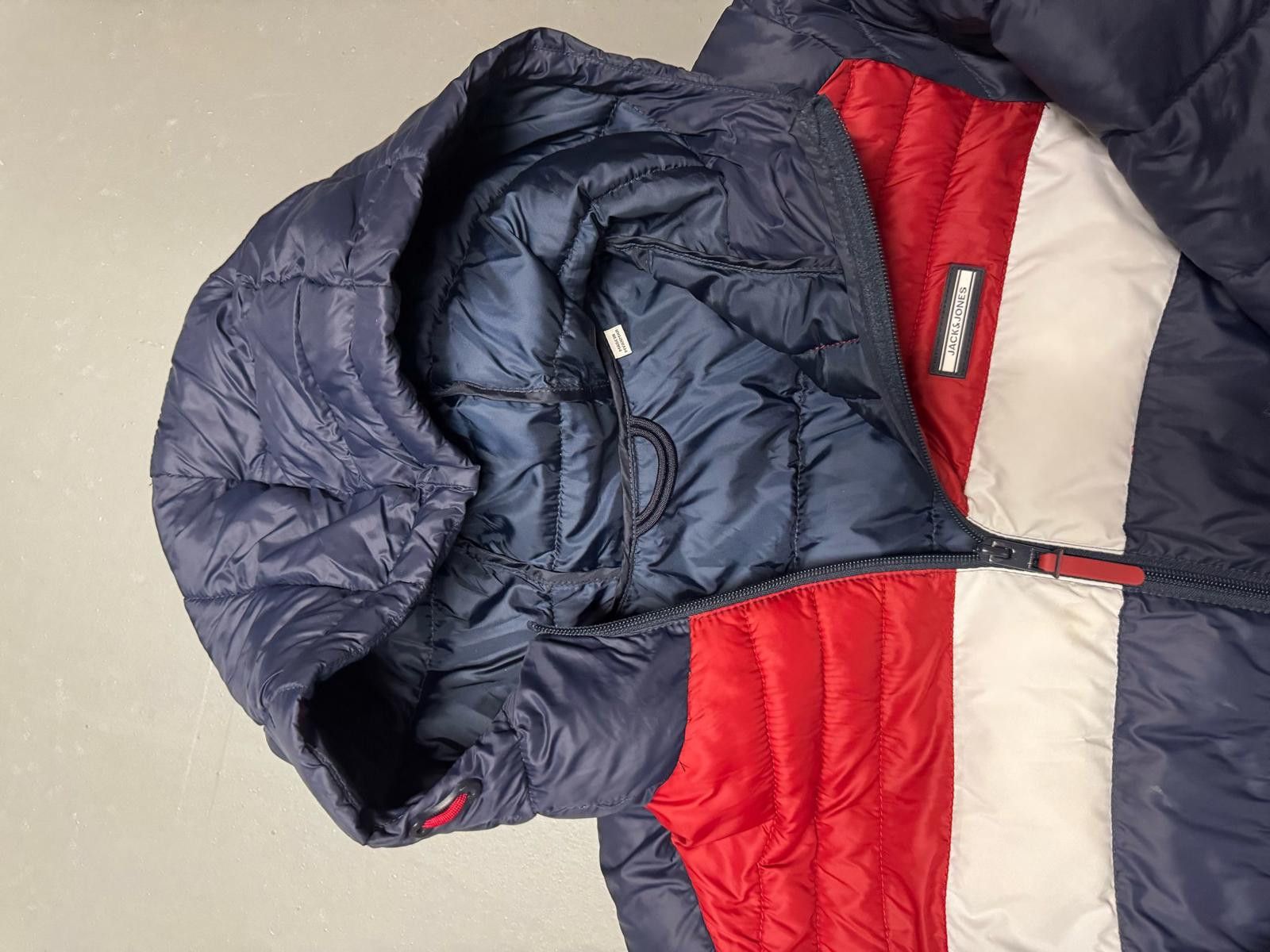 Designer Jack & Jones Padded Jacket - Red and Navy Size US S / EU 44-46 / 1 - 5 Thumbnail