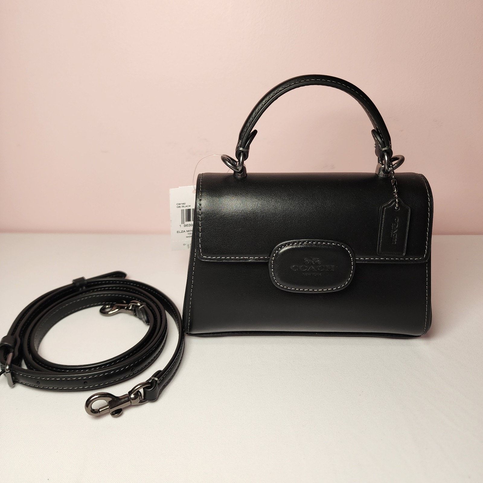 NWT Coach Cw182 Eliza Mini Top Handle Bag Black V2, Women's