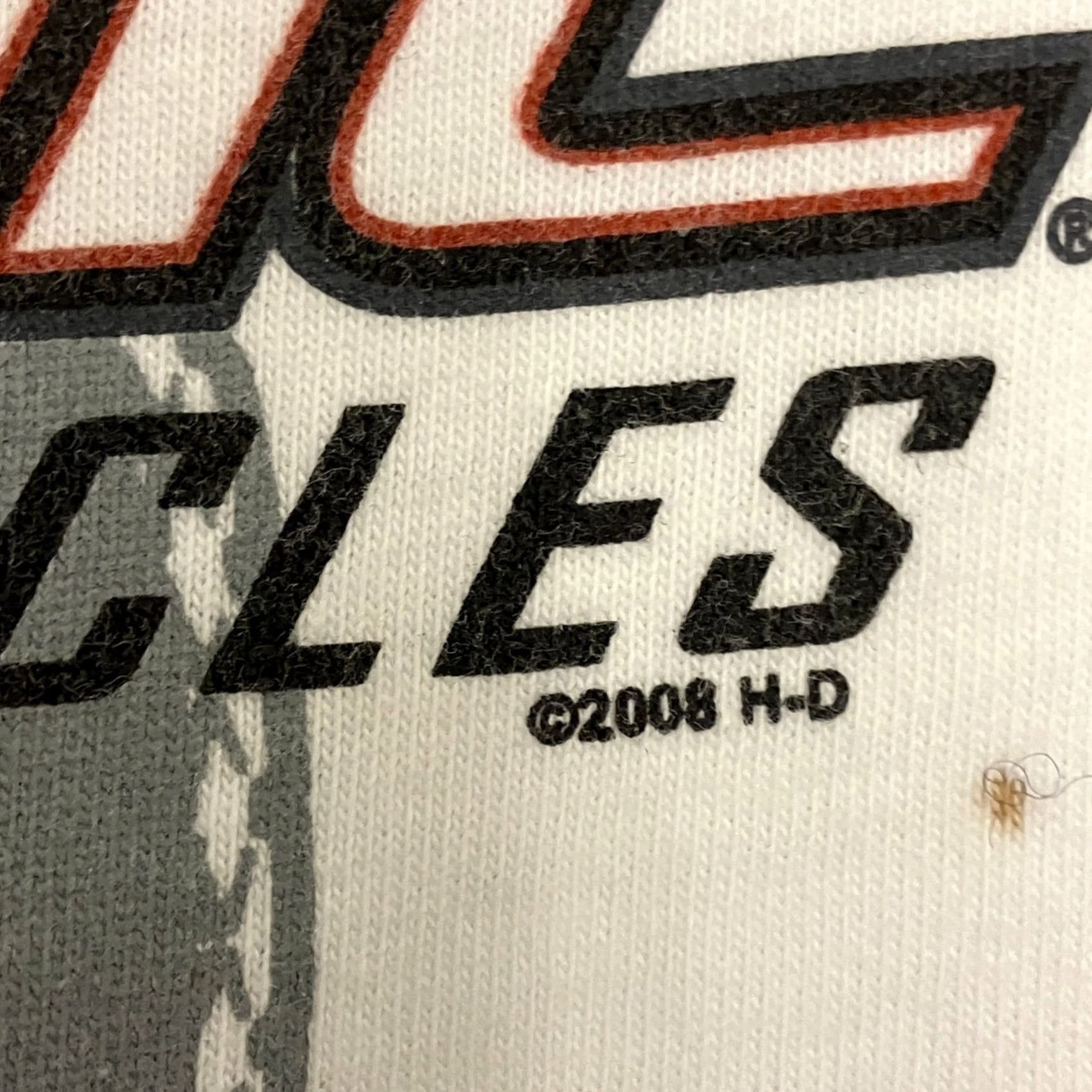 Harley Davidson VINTAGE Harley Davidson T Shirt Mens XL White 2008 Motorcycle Biker Graphic Tee Size US XL / EU 56 / 4 - 7 Thumbnail