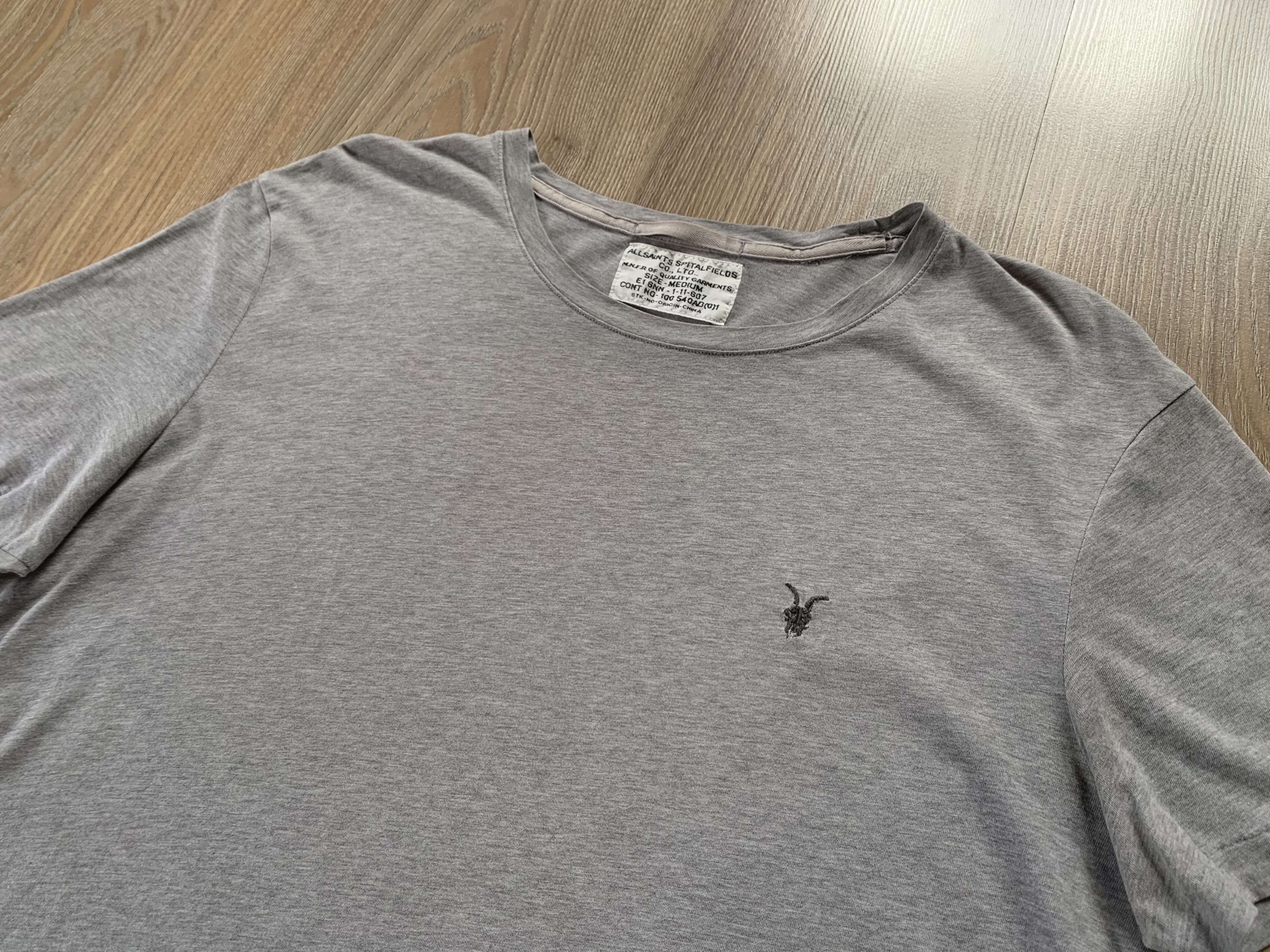 Allsaints × Vintage Allsaints Basic Cotton Grey T Shirt Size US M / EU 48-50 / 2 - 4 Thumbnail