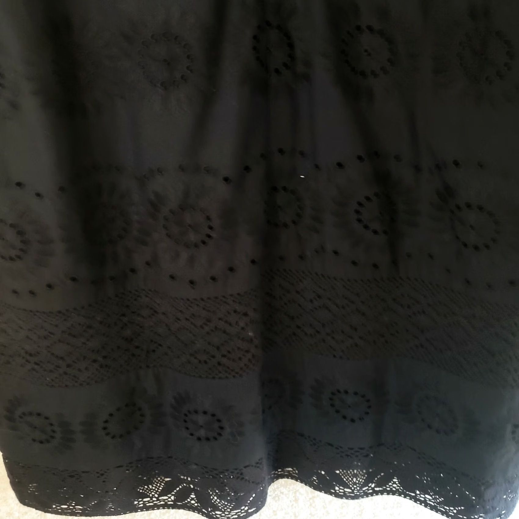 Talbots Talbot's Black Lacy Emdroidered Sleeveless A-line Dress Slip Lined 16 Ladies Size XXL / US 16-18 / IT 52-54 - 7 Thumbnail