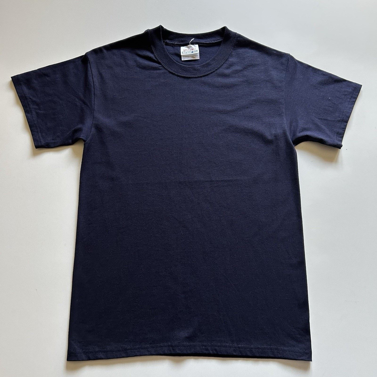Vintage Hanes Shirt Small Navy Blue Blank Heavyweight 50/50