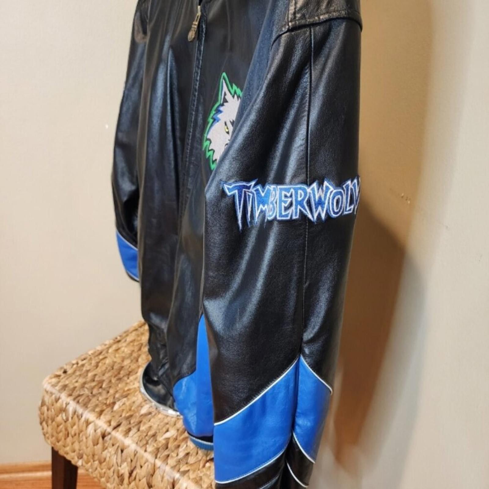 Other Vintage MN Timberwolves Jacket GIII Carl Bank's Leather Sz L Size US L / EU 52-54 / 3 - 3 Thumbnail