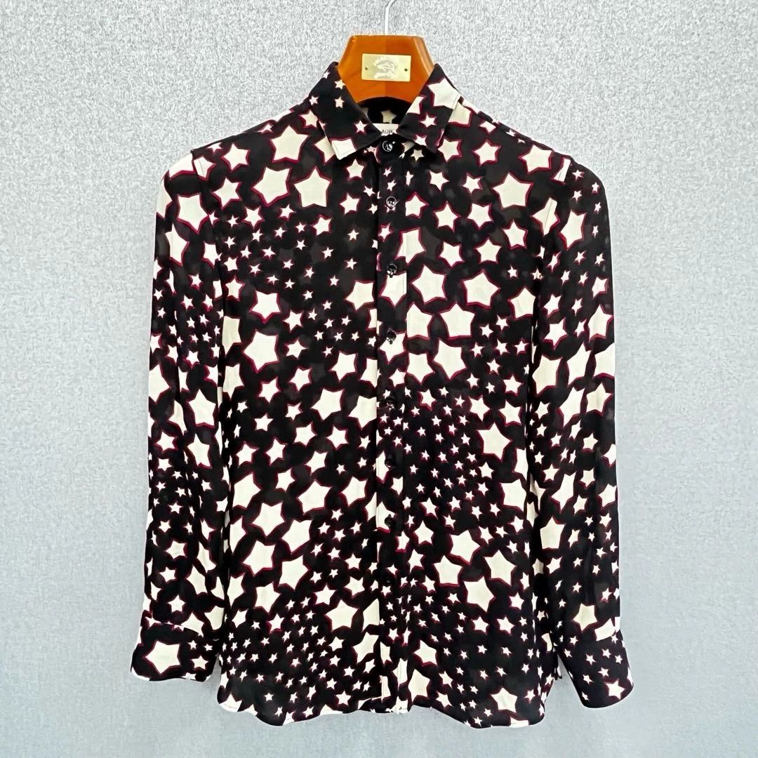 Saint Laurent Paris Saint Laurent Paris 15SS purple blue shirt Size US S / EU 44-46 / 1 - 1 Thumbnail