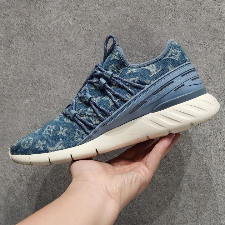 Louis Vuitton Louis Vuitton Fastlane Denim Sneakers for Men -2508 Size US 9.5 / EU 42-43 - 4 Thumbnail