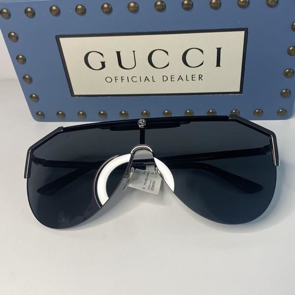 Gucci New - GUCCI Metal Rimless Square Sunglasses GG0291S Black Go Size ONE SIZE - 14 Thumbnail