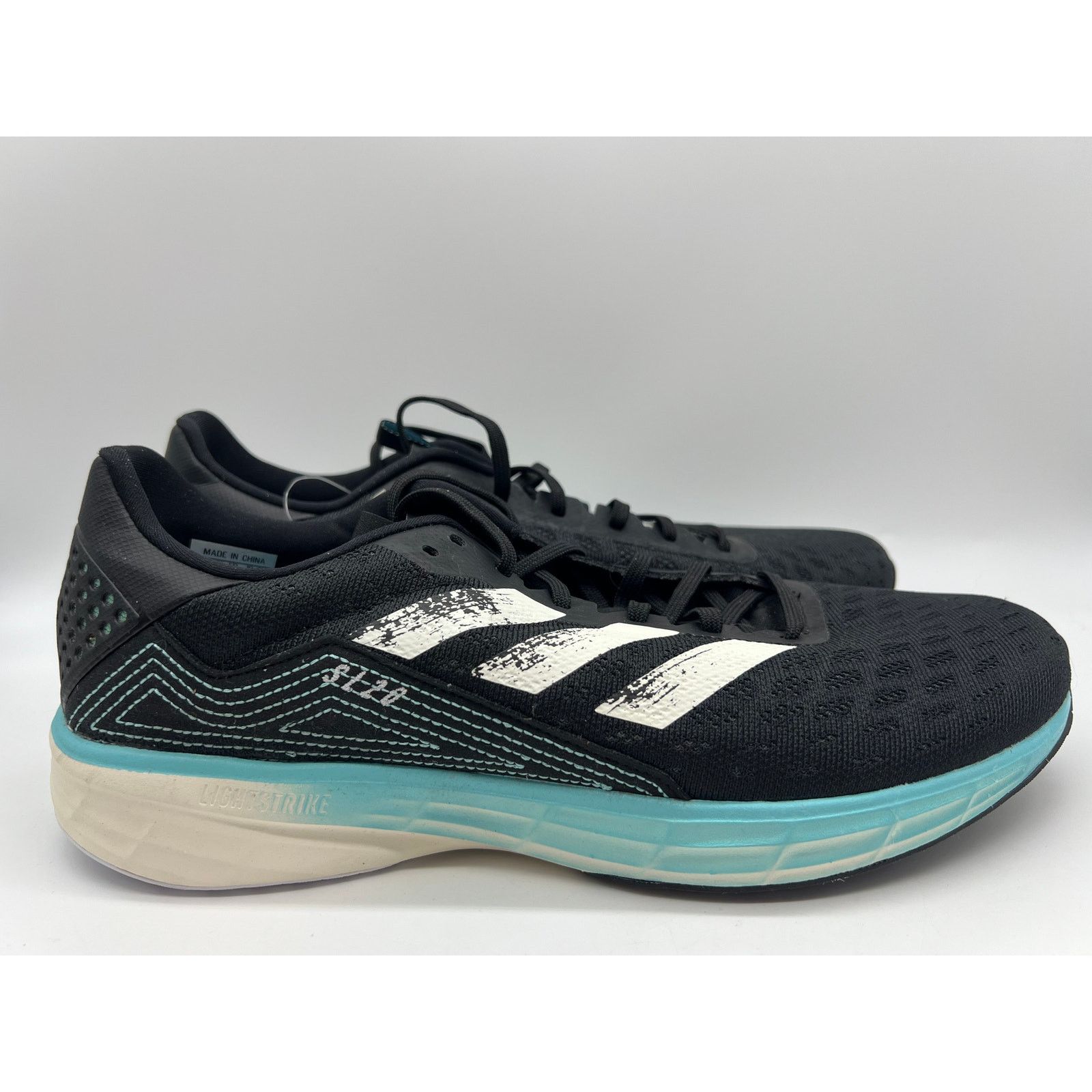 Adidas Mens Sl20 Primeblue Black Blue Running Fu6618 Size 10 Shoes