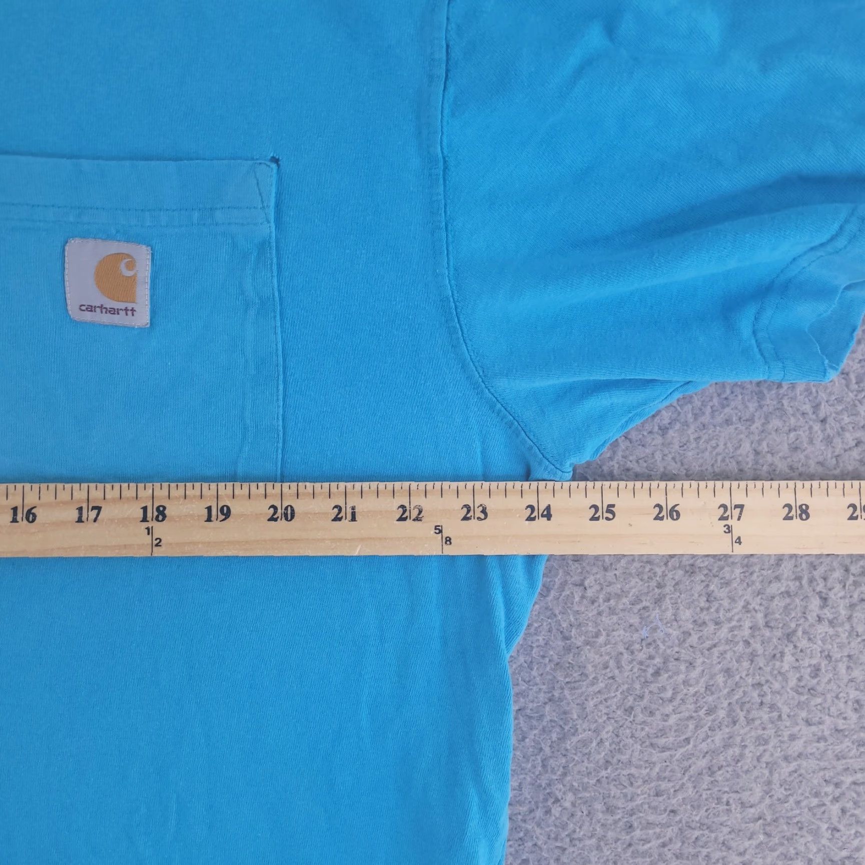 Carhartt Carhartt Shirt Mens L Blue Relaxed Fit Distressed Grunge Workwear Button-Up Short Sleeve Size US L / EU 52-54 / 3 - 7 Thumbnail